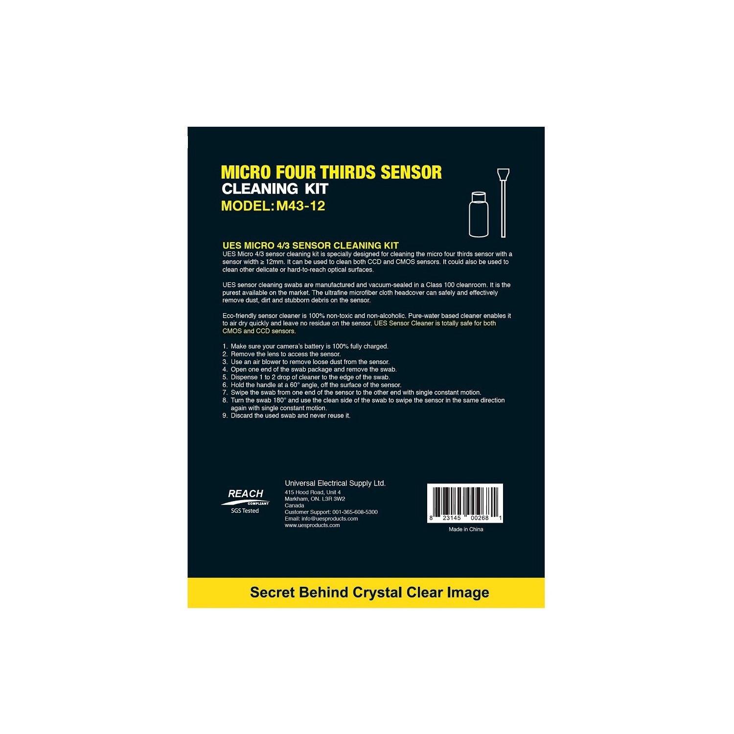 UES M43-12 DSLR or SLR Digital Camera Cleaning Kit for Micro Four-Thirds Camera Sensors