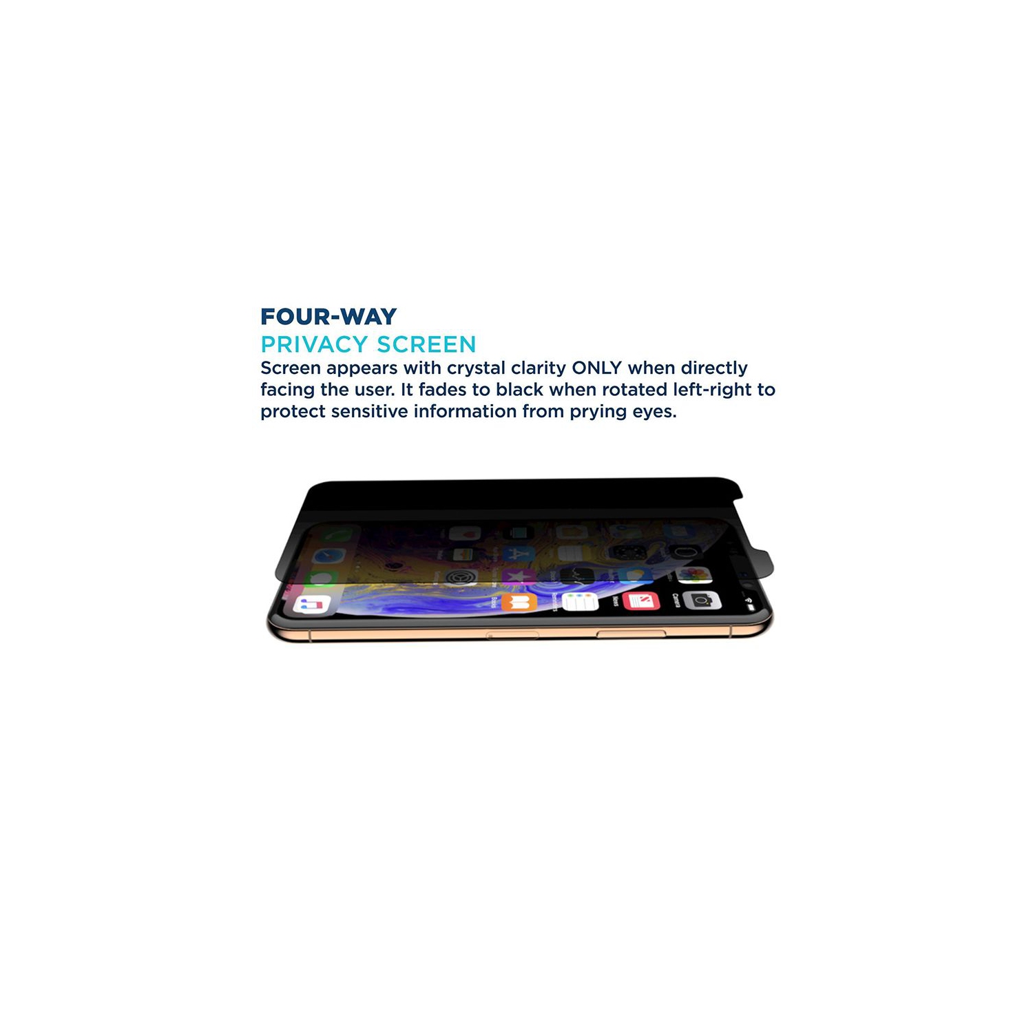 Protecteur d'écran en verre trempé anti-espion pour Apple iPhone XS Max 11 Pro Max pouces