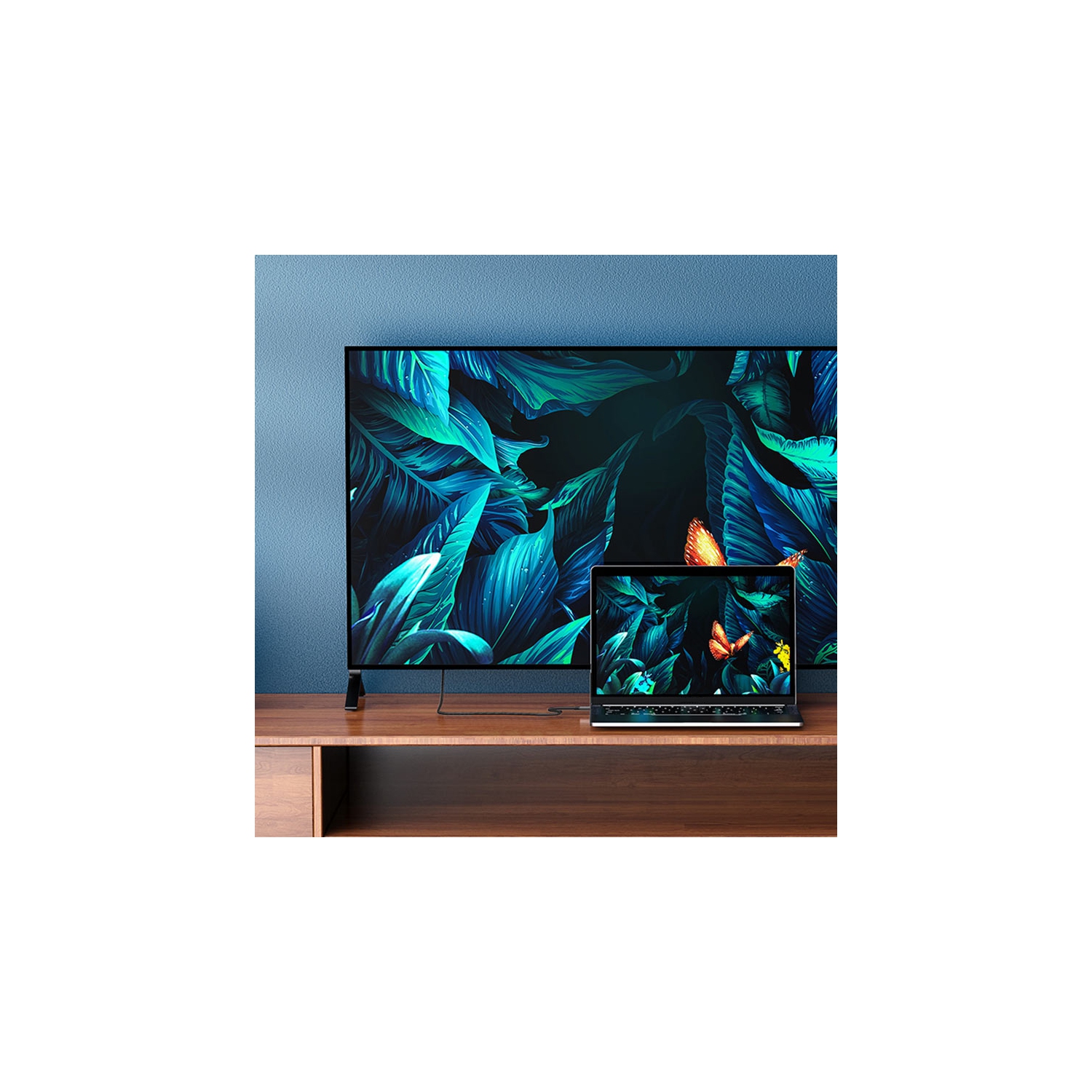 (6,6 pi/2&nbsp;M) Câble adaptateur USB-C vers HDMI 4K TVHD pour MacBook de Samsung Moniteur Chromebook de Huawei, noir