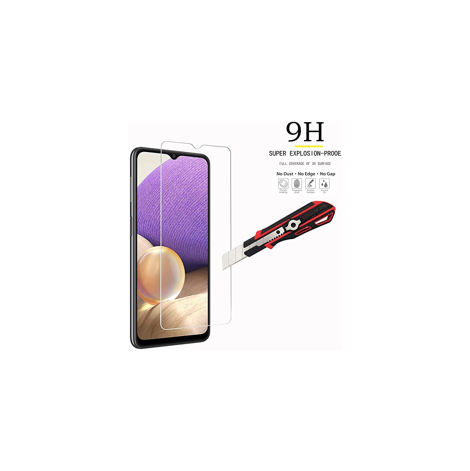 pour Samsung Galaxy A32 5G Protecteur d'écran en verre trempé Film de protection Dureté 9H Anti-rayures Protecteur d'écran en verre trempé sans bulles