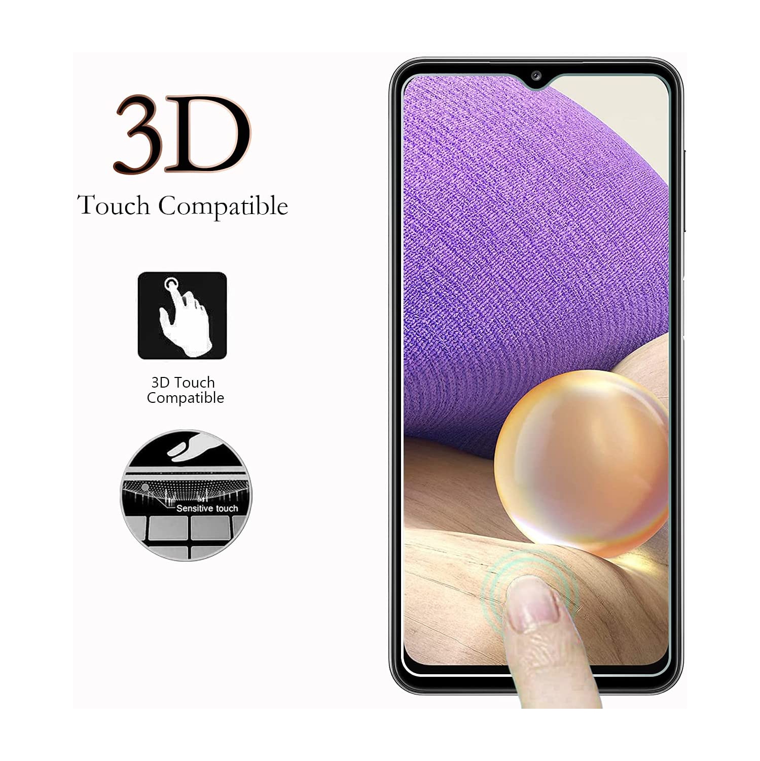 pour Samsung Galaxy A32 5G Protecteur d'écran en verre trempé Film de protection Dureté 9H Anti-rayures Protecteur d'écran en verre trempé sans bulles