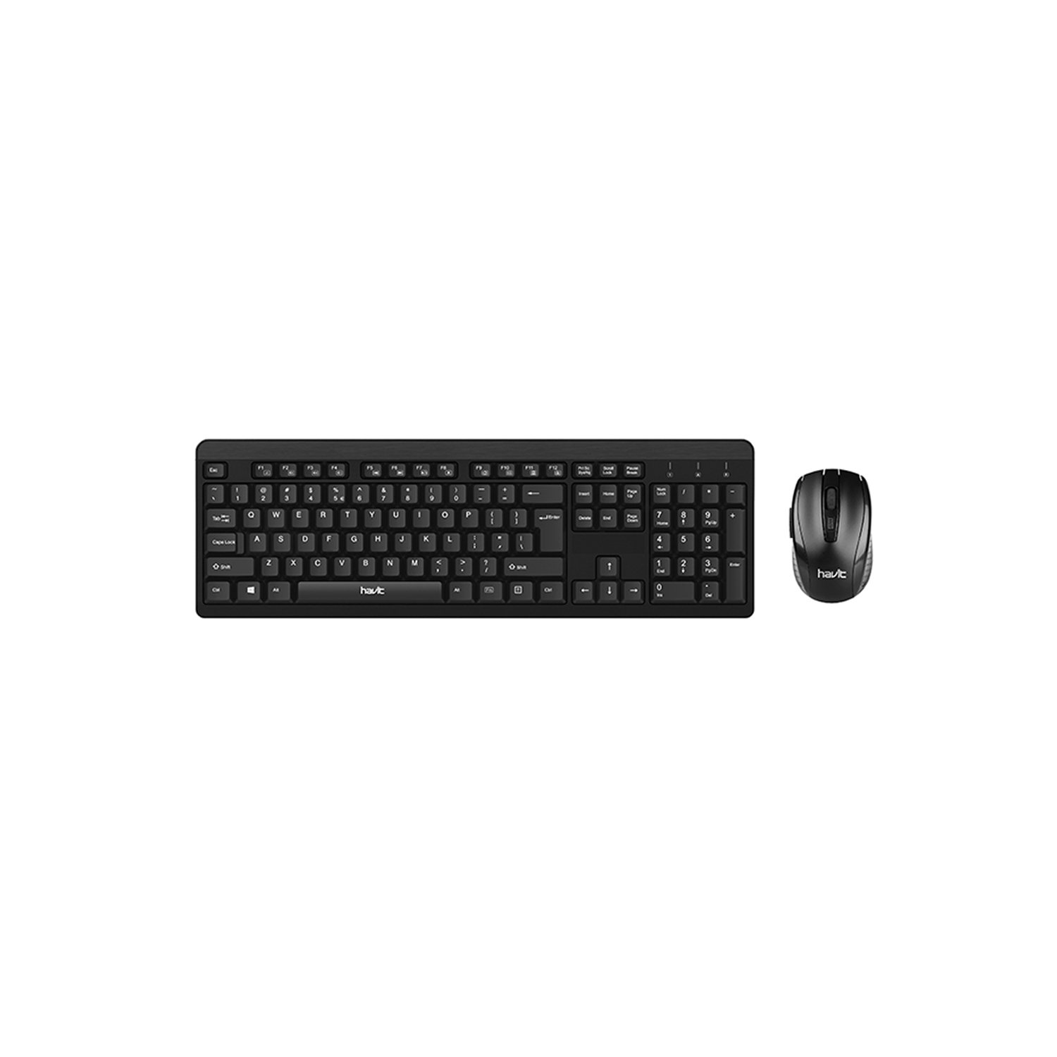 Havit KB260GCM 2.4GHz Wireless Keyboard & Mouse Kit - Black (English Layout)