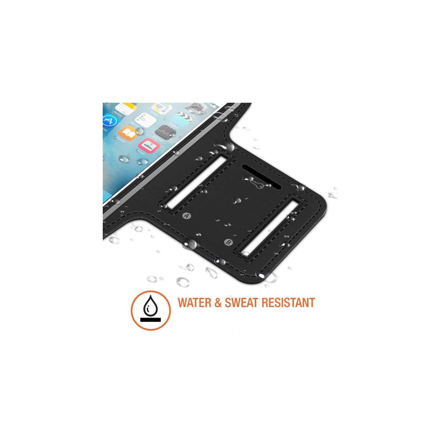 【5.5"-6.0"】 CSmart Mince Étanche Sports Gym Running Arm Band Holder Case pour 4.7"-5.4" iPhone Samsung Universal Phone