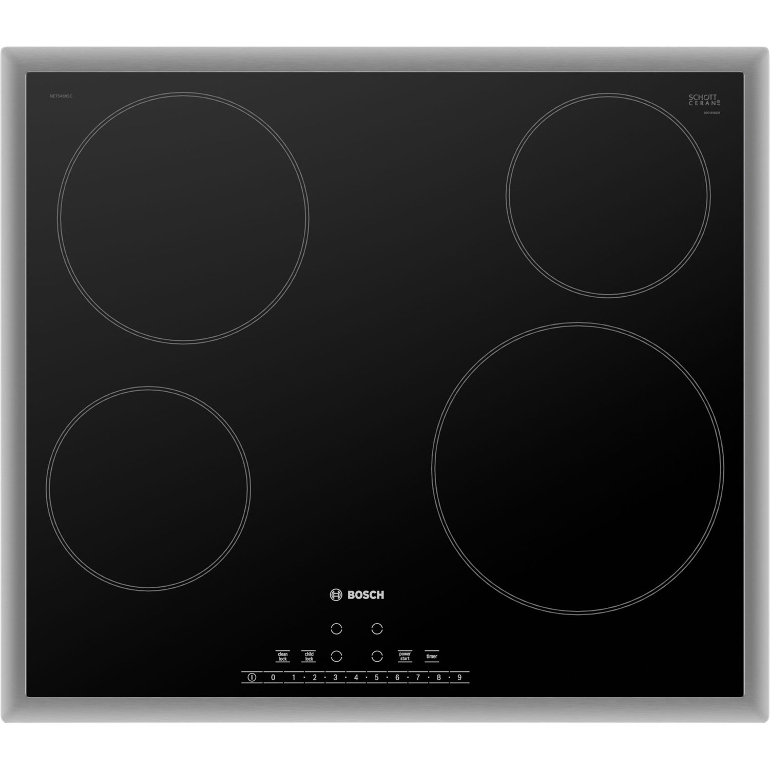 Bosch 24" 4-Element Electric Cooktop - Black