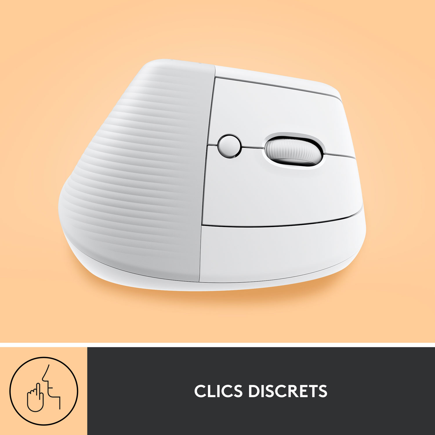 Logitech Lift Vertical Ergonomic 4000 DPI Wireless Mouse - White