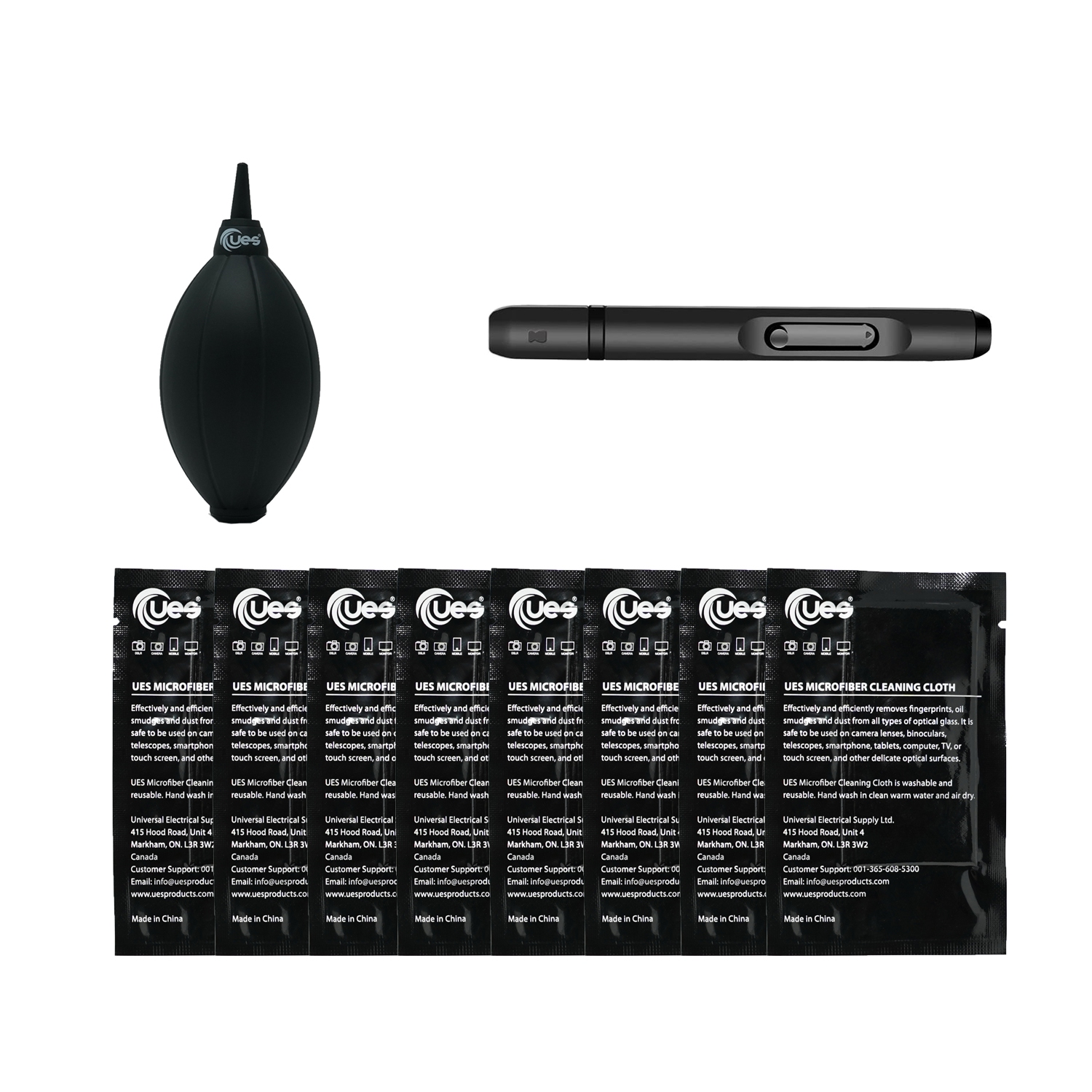 MAR – peigne économique pour objectif d’appareil photo : Stylo de nettoyage pour lentille, souffleur d'air et chiffon en microfibre de nettoyage pour