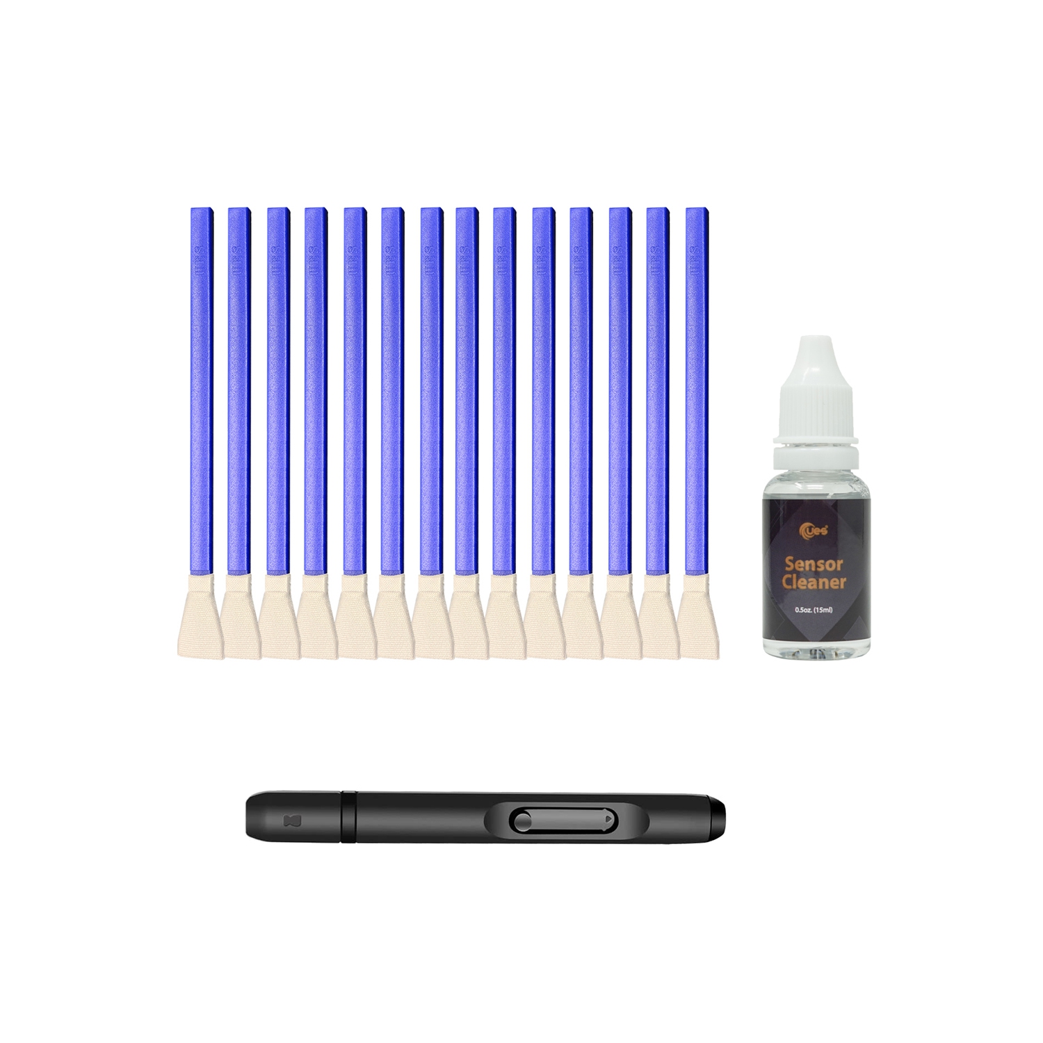 UES Camera Sensor and Lens Cleaning Value Comb Micro Four-Thirds Sensor Cleaning Swabs, Sensor Cleaner, Dust Air Blower, Lens Cleaning Pen, and