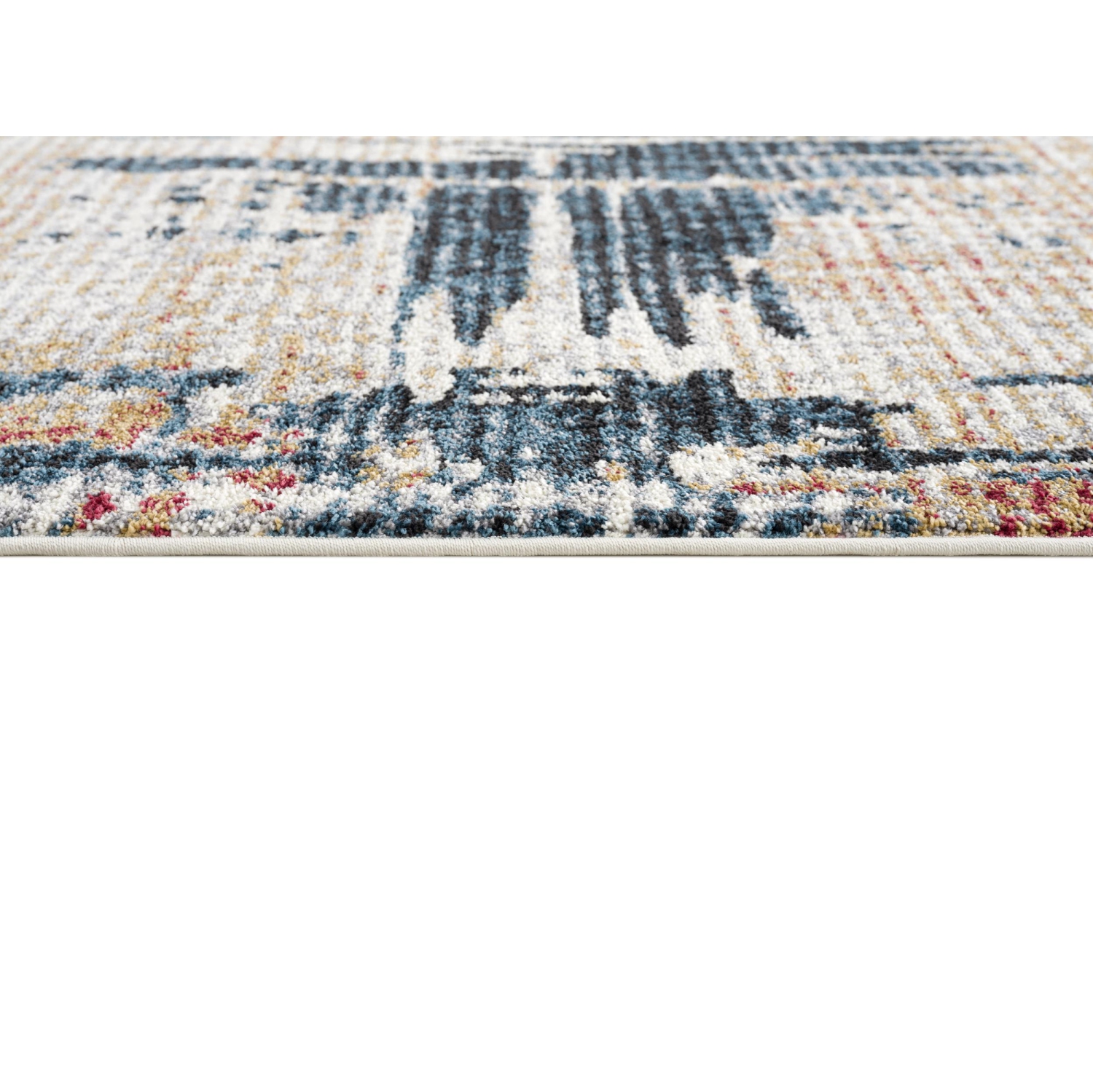 Rug Branch Mehr Contemporary Abstract Blue/Red Indoor Area Rug