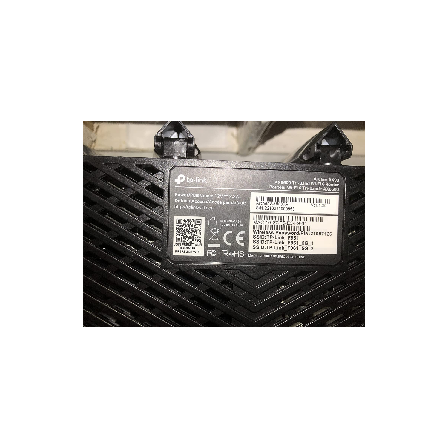 TP-Link AX6600 WiFi 6 Router - Routeur Internet sans fil Gigabit tri-bande, port 2,5 Gbps, routeur AX haut débit pour les jeux, routeur intelligent