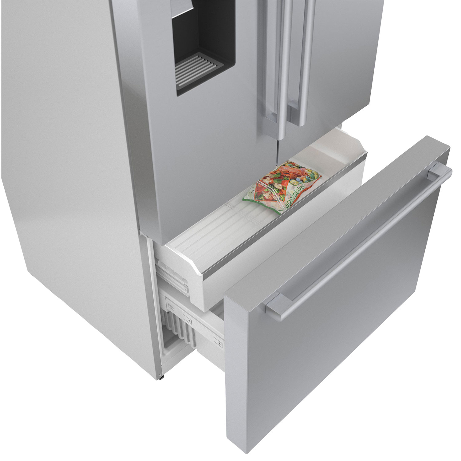 Bosch 36" 26 Cu. Ft. French Door Refrigerator with Water & Ice Dispenser - Stainless Steel