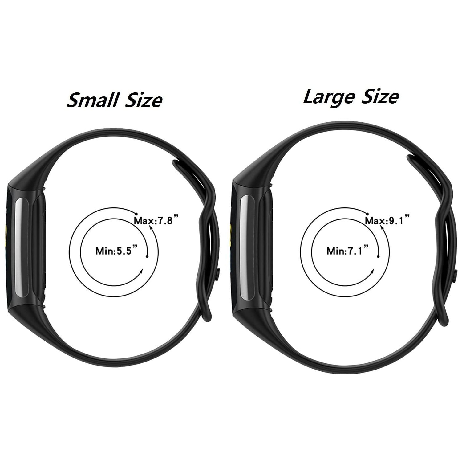 Fitbit Charge 5 Band for Women Men, Soft Silicone Sport Strap Replacement Wristbands -Small