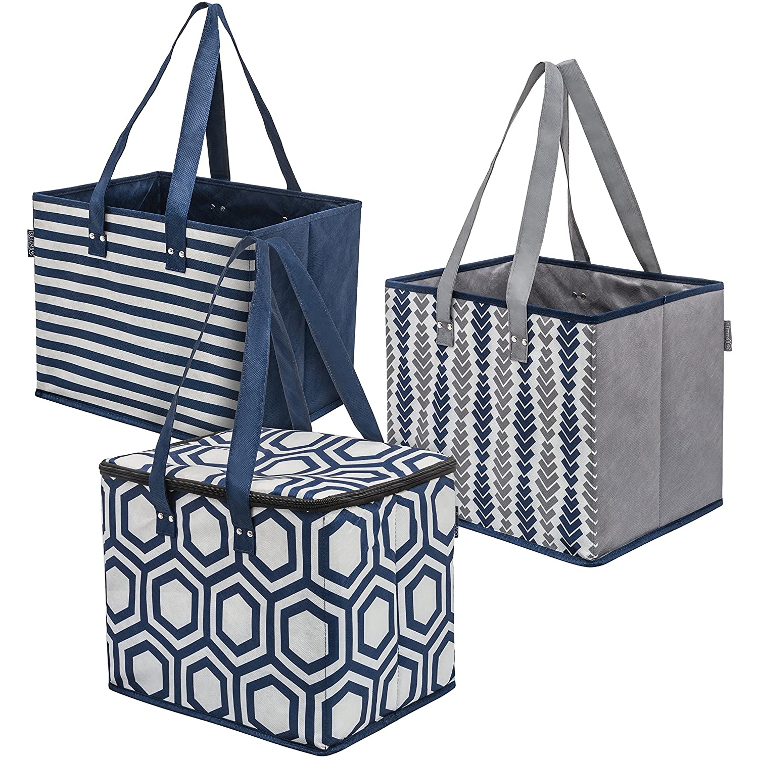 Planet E – sacs d’épicerie pliables et réutilisables, lavables, avec bas renforcés