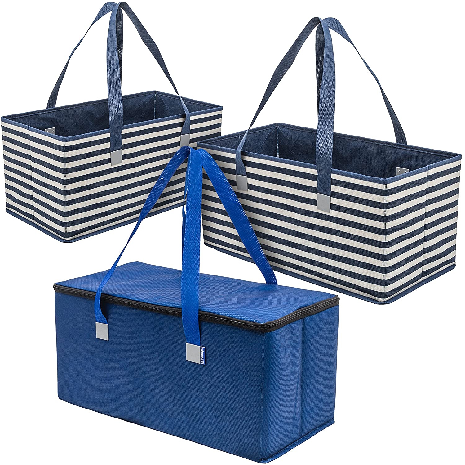 Planet E – sacs d’épicerie pliables et réutilisables, lavables, avec bas renforcés