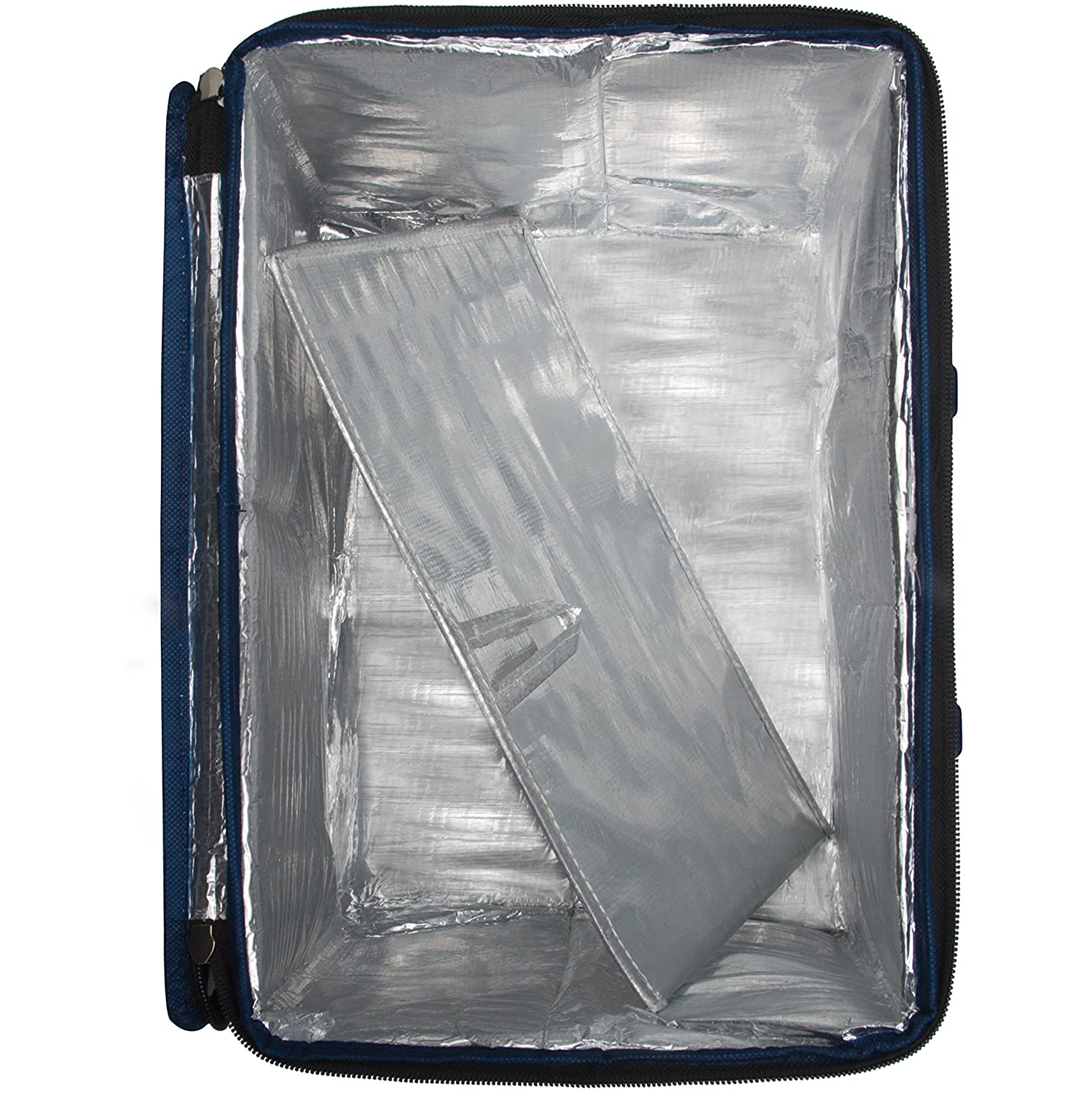 Sacs d’épicerie réutilisables de Planet E – grandes glacières isolées repliables à fermeture à glissière avec fond renforcé en plastique recyclé