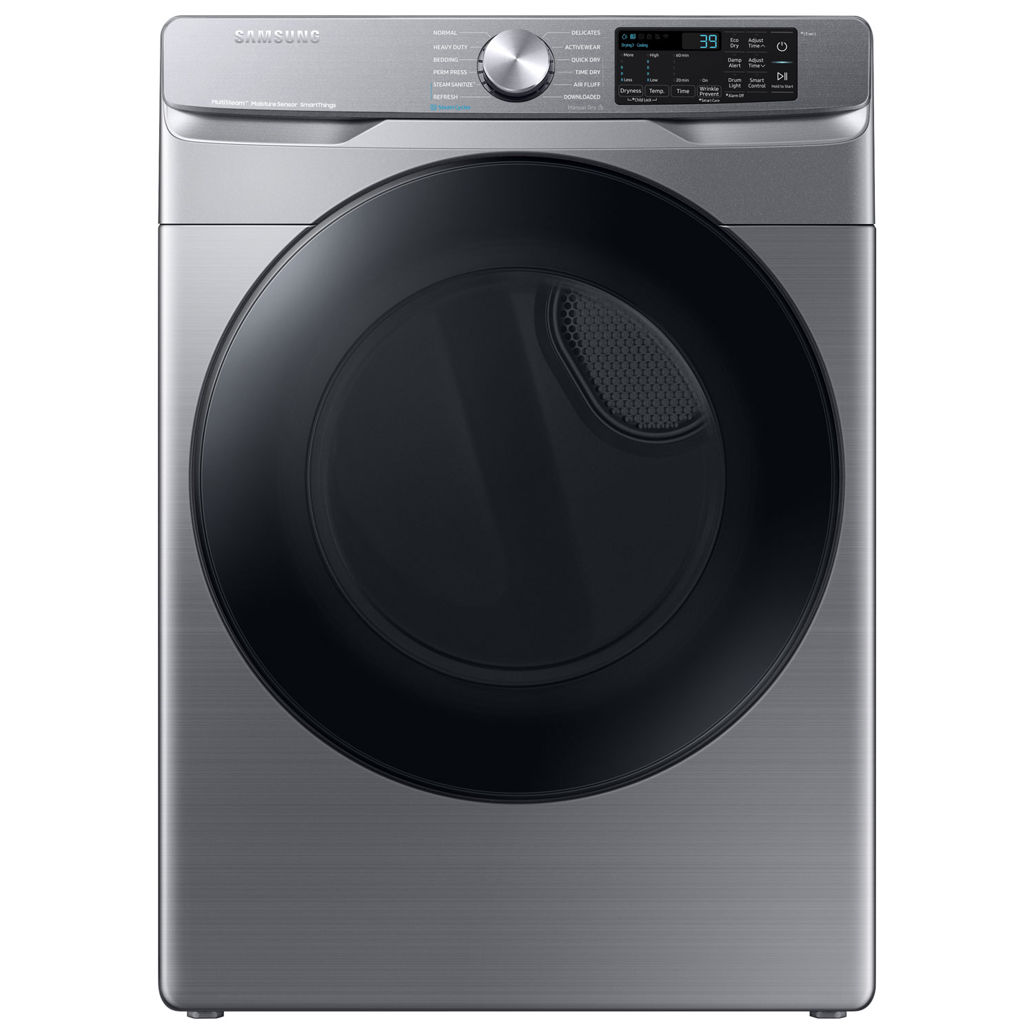 Samsung 7.5 Cu. Ft. Electric Steam Dryer (DVE45B6305P/AC) - Platinum