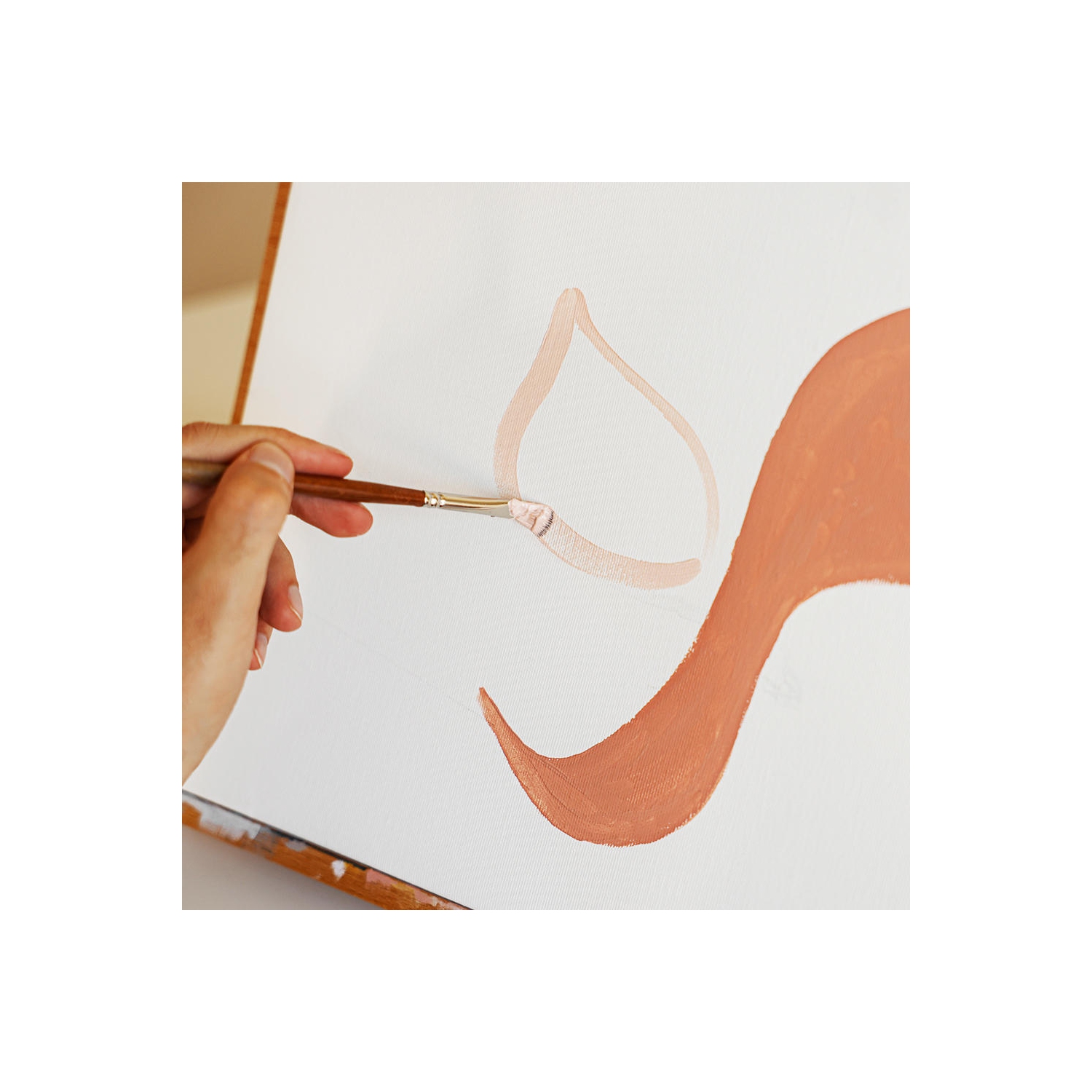 Étudiants, débutants, professionnels peignant une toile vierge tendue, blanc, 100 % coton, 8/paquet - Moustache® - 8" x 10"