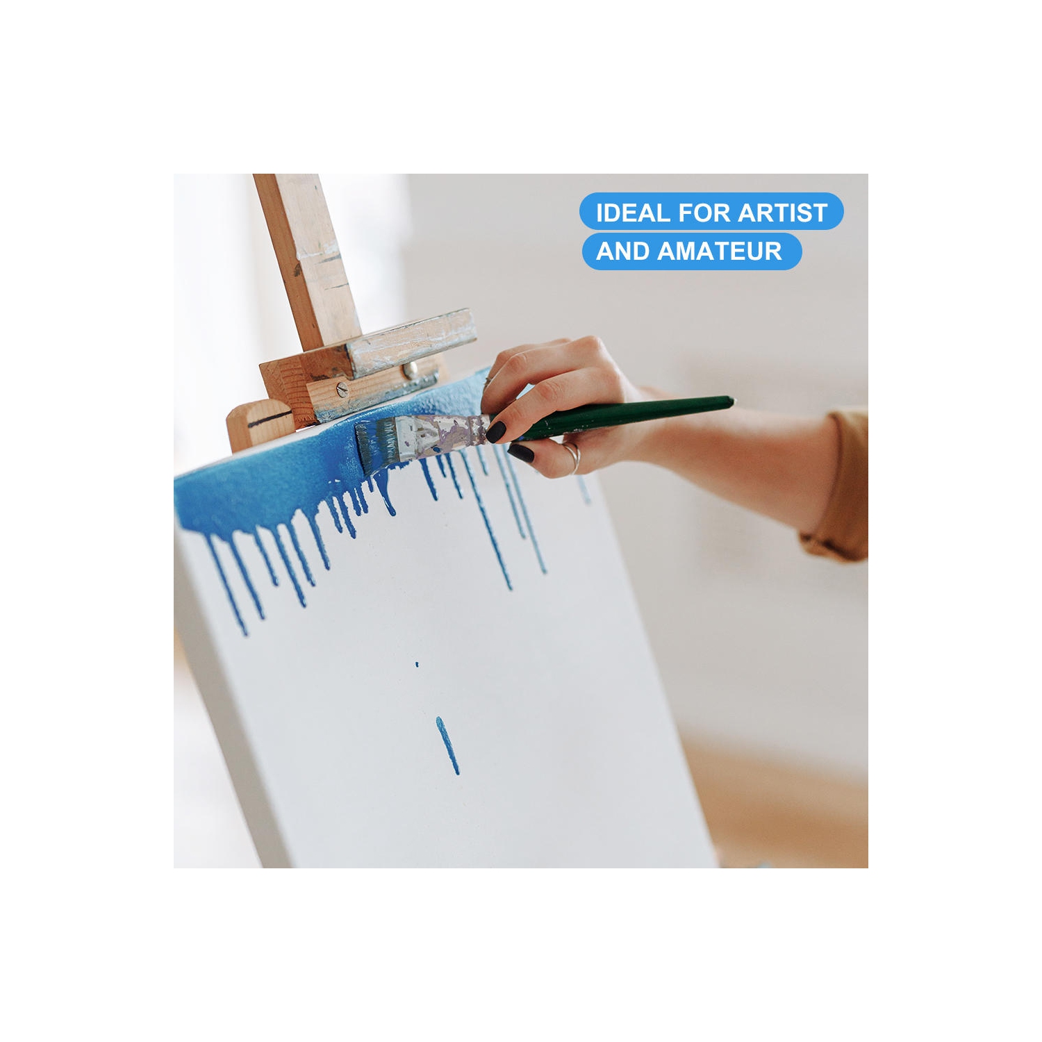 Ensemble de toiles vierges étirées pour étudiants, débutants et professionnels, 5 tailles, 10/paquet