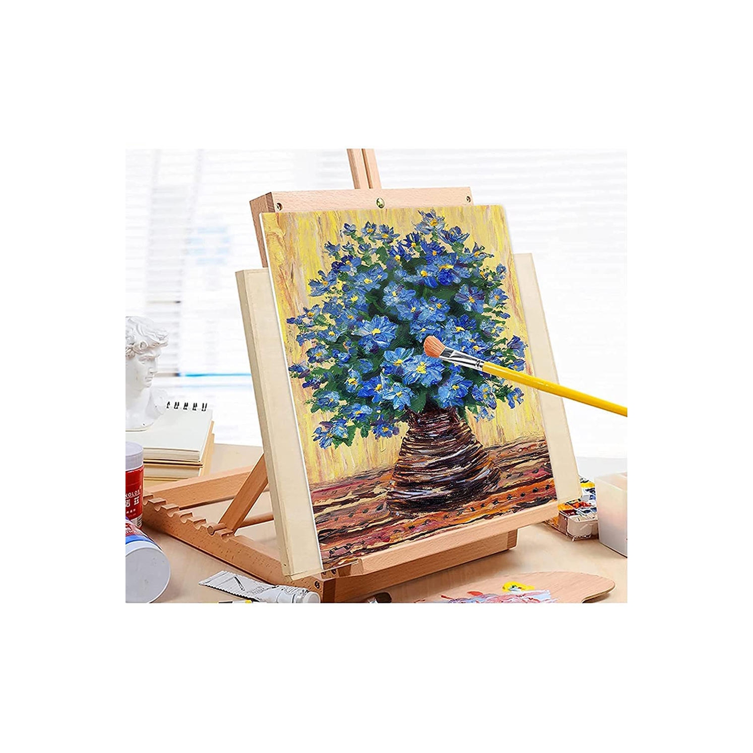 Étudiants, Débutants Peinture Panneaux de Toile Vierges, Tableaux de Toile d'Artiste pour Peinture, Blanc, 12/Pack - Moustache® - 12" x 12"