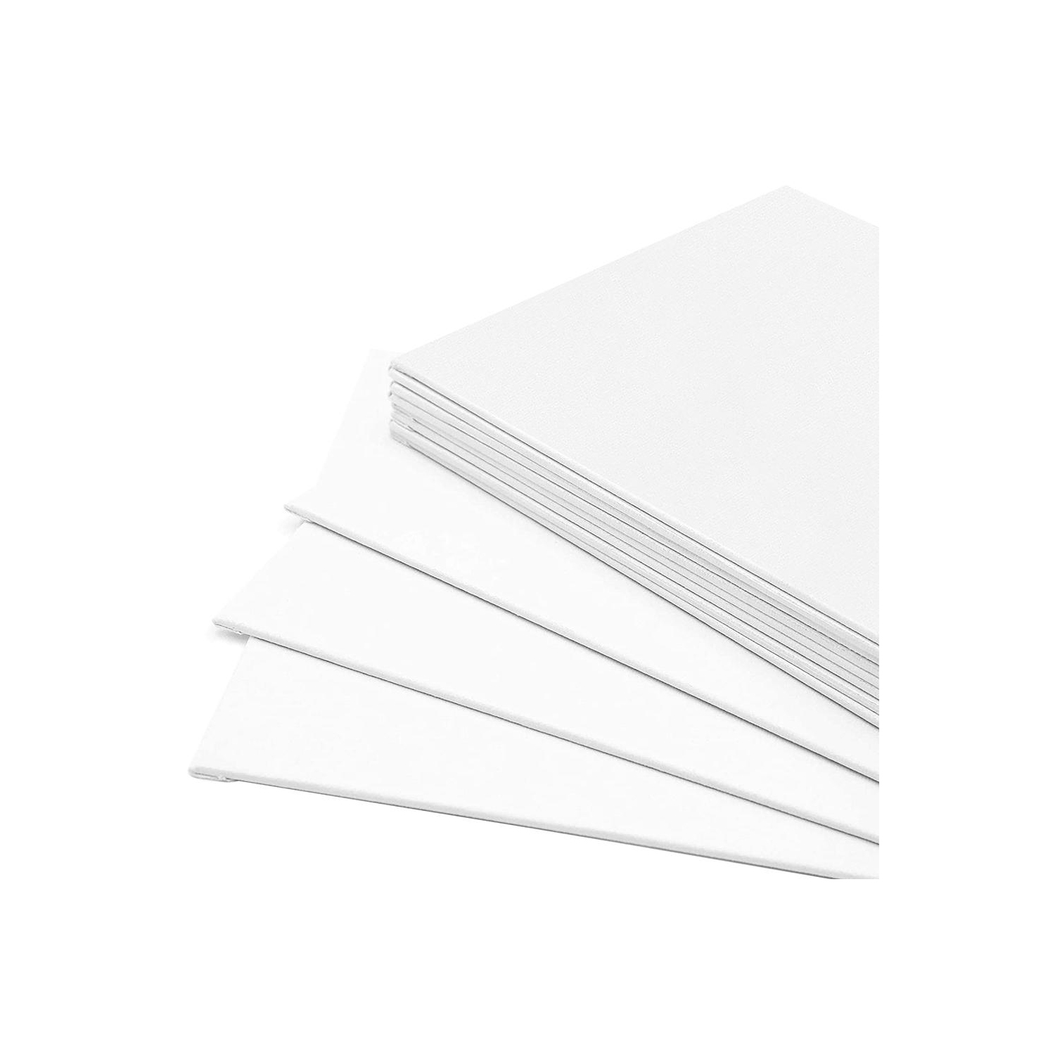 Étudiants, Débutants Peinture Panneaux de Toile Vierges, Tableaux de Toile d'Artiste pour Peinture, Blanc, 12/Pack - Moustache® - 12" x 12"