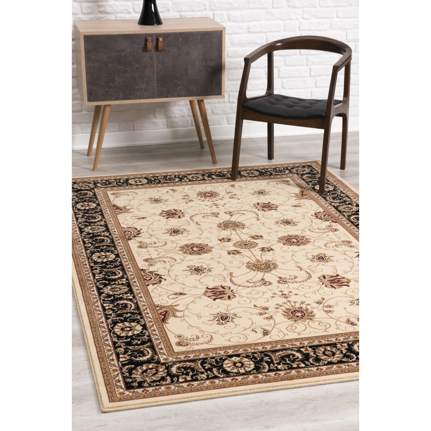 Tapis d'intérieur traditionnel médaillon persan Yasmin Branch