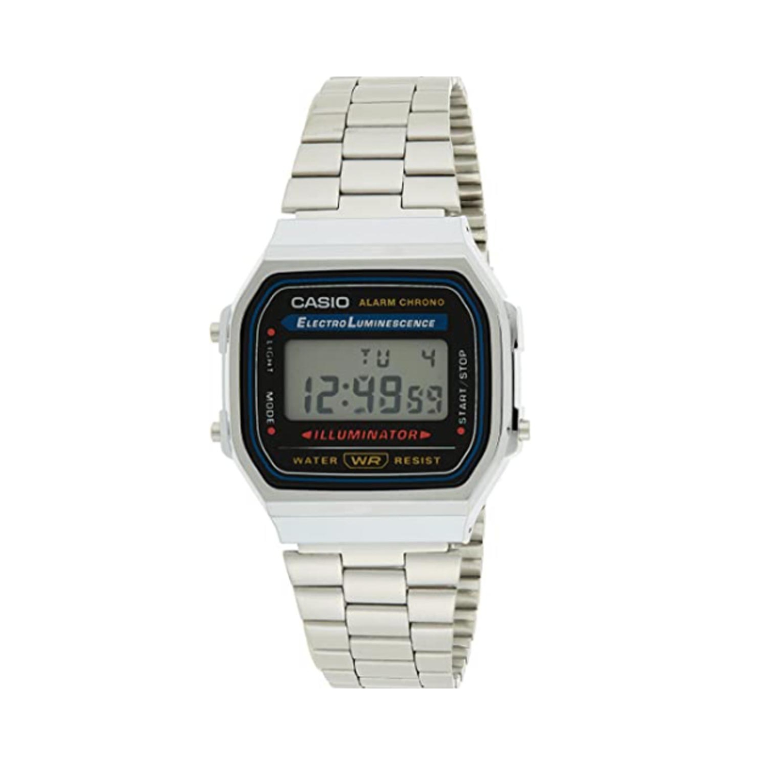 Casio Men's Casual Classic Illuminator Digital Bracelet Watch - A168WA-1WCR