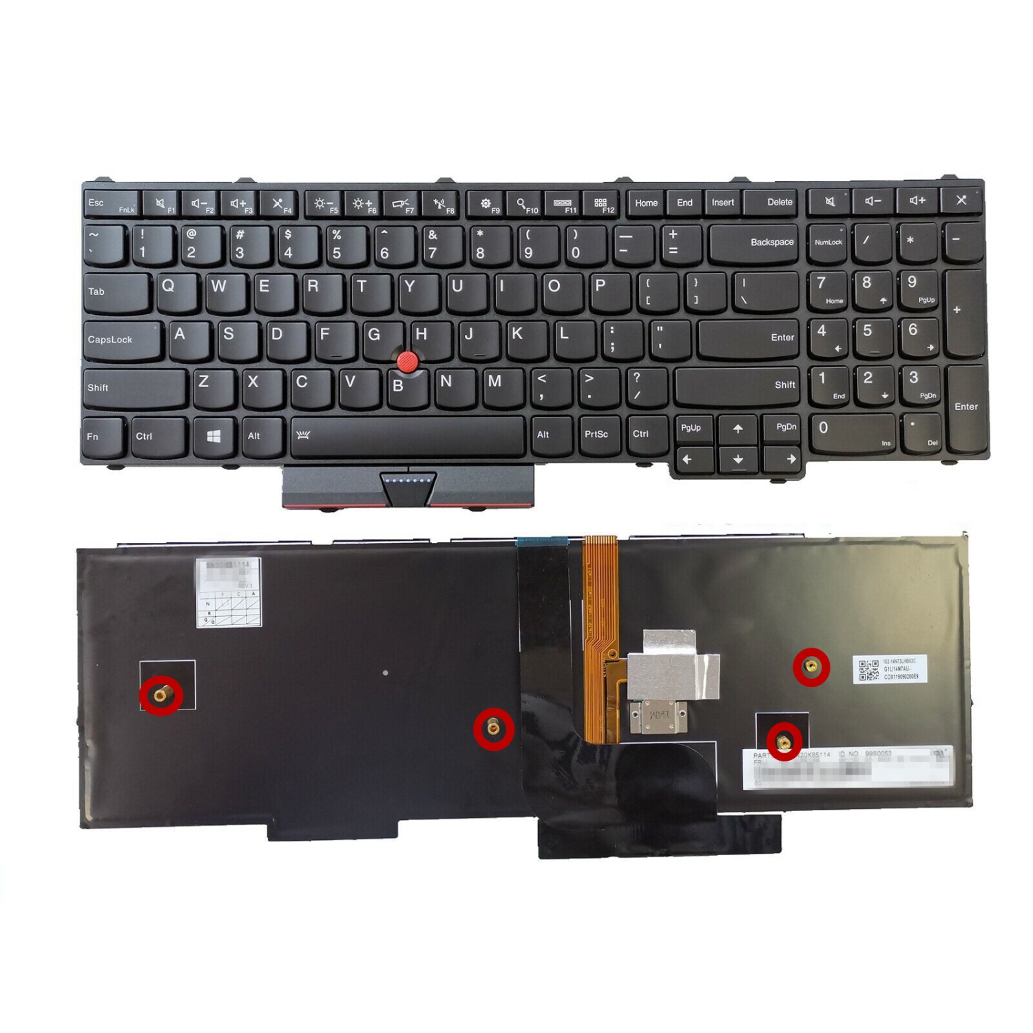 Laptop Replacement US Layout Keyboard for Lenovo ThinkPad P50(20EN/20EQ) P70(20ER/20ES) P51 P71 With Backlit P/N: 00PA288 SN20K85114 00PA247 0BH00HH SN20H35156 00PA329 01HW282 (NOT for P50S P51S)