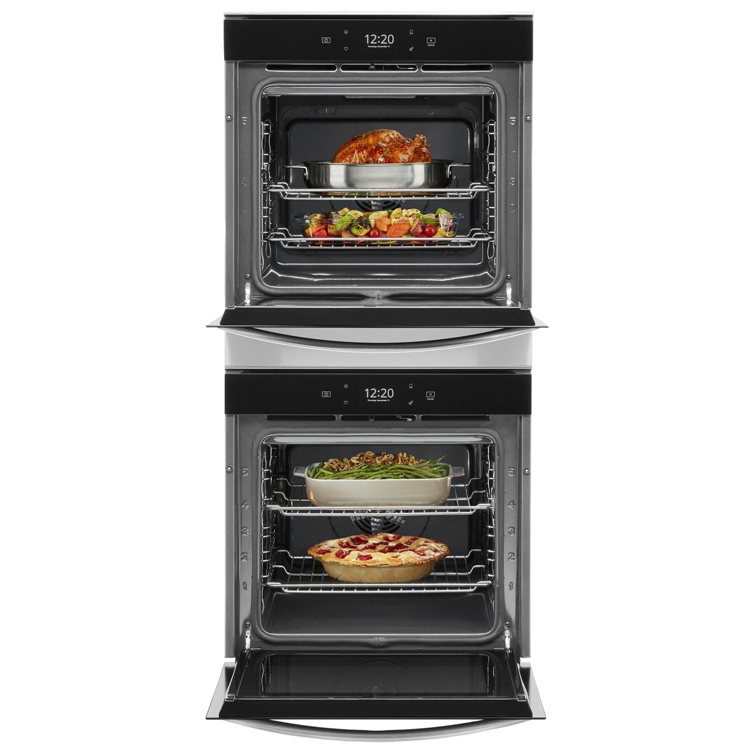 Whirlpool 23" 5.80 Cu. Ft. Double True Convection Electric Wall Oven - Fingerprint Resistant Stainless Steel