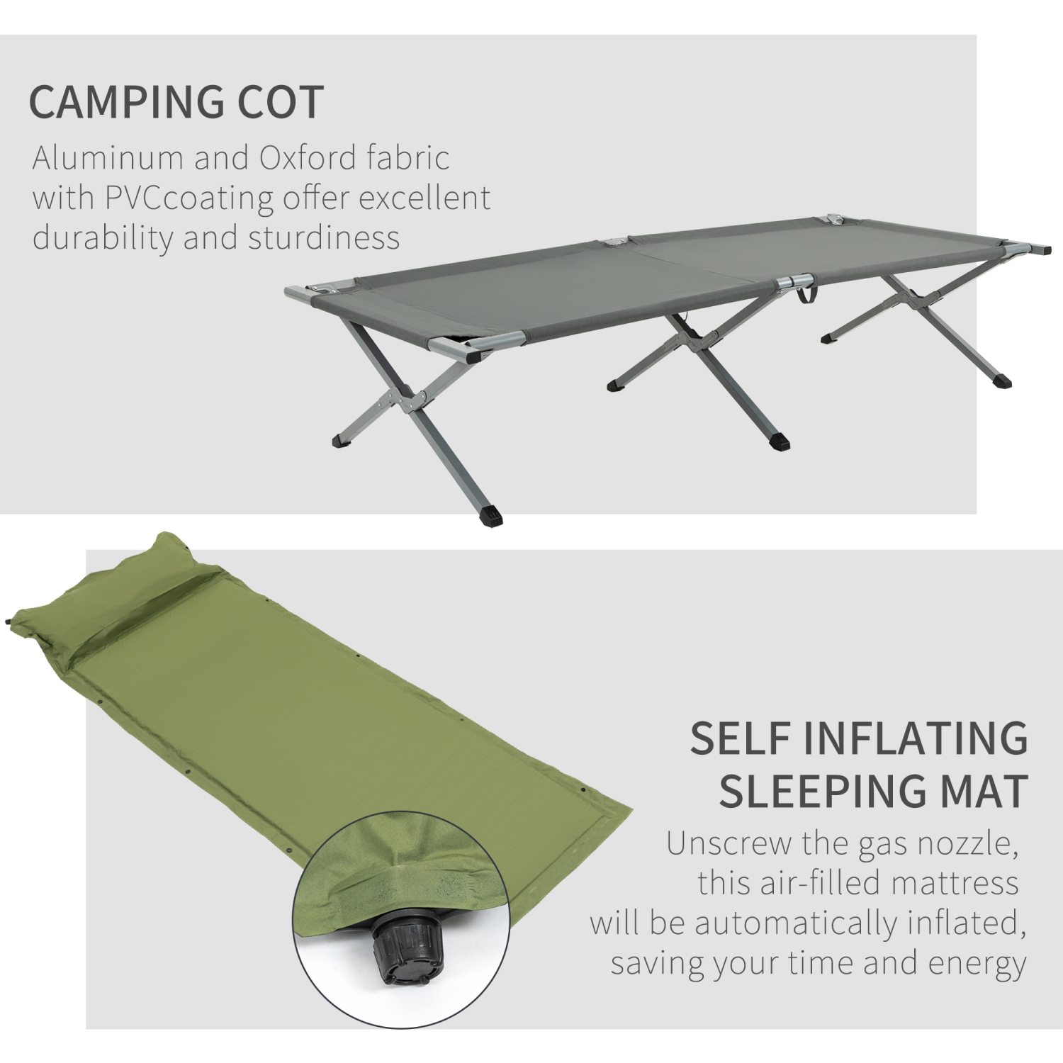 Cot and tent outlet combo