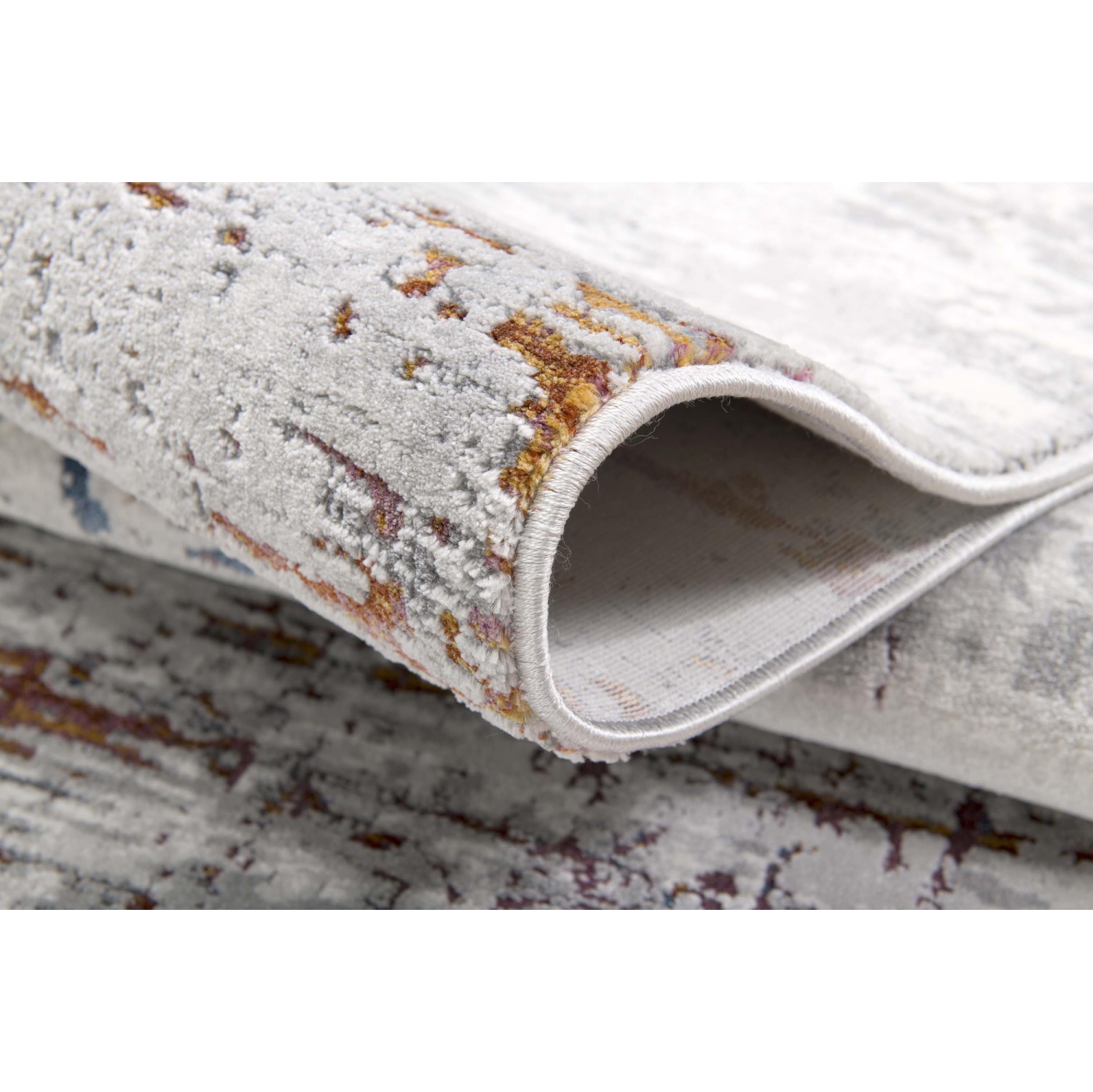 Tapis d'intérieur de style contemporain Cairn gris vieilli/rouge branche