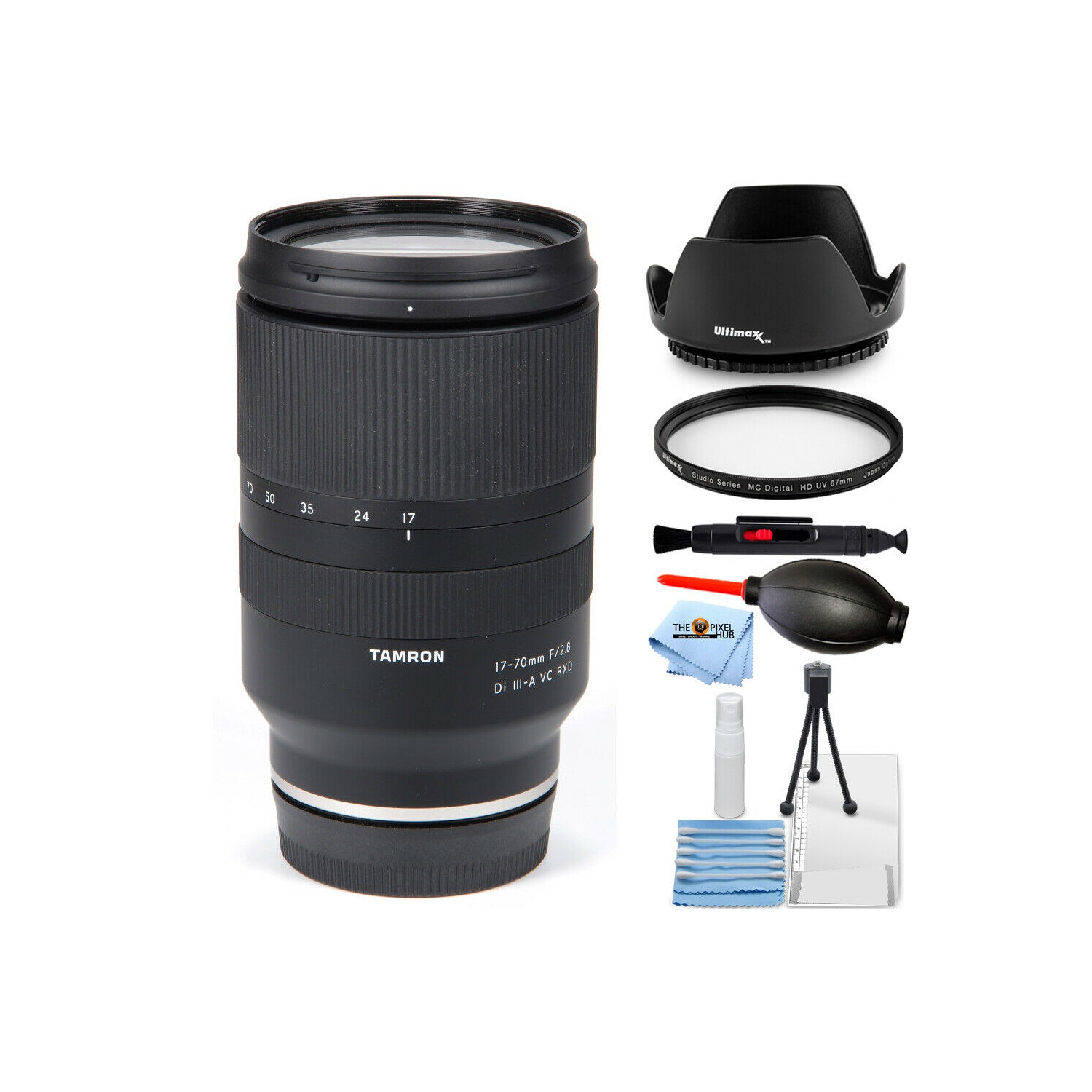 Tamron 17-70mm f/2.8 Di III-A VC RXD Lens for Sony E - 7PC Accessory Bundle