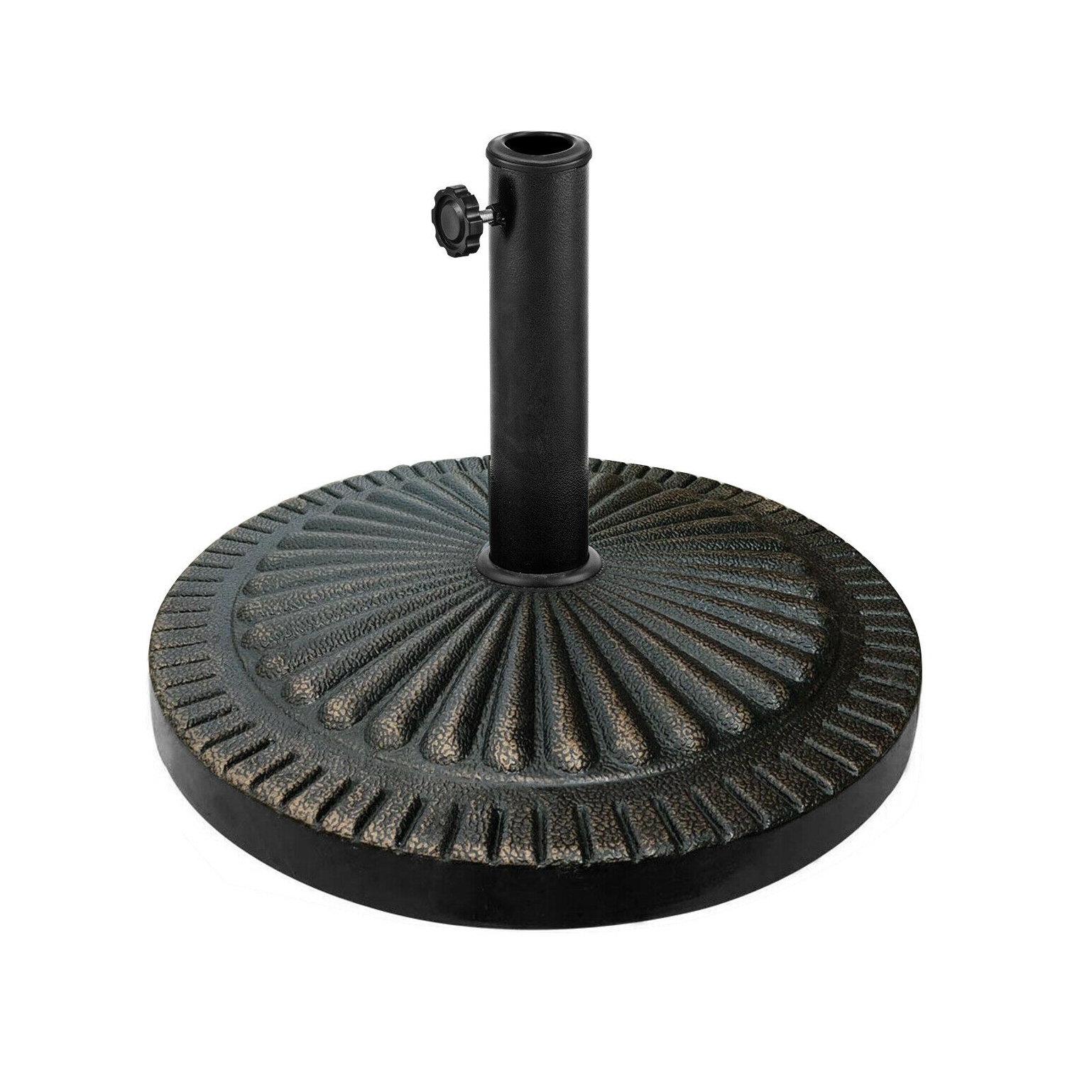 Gymax 30LBS Round Patio Market Umbrella Base Heavy-Duty Outdoor Stand
