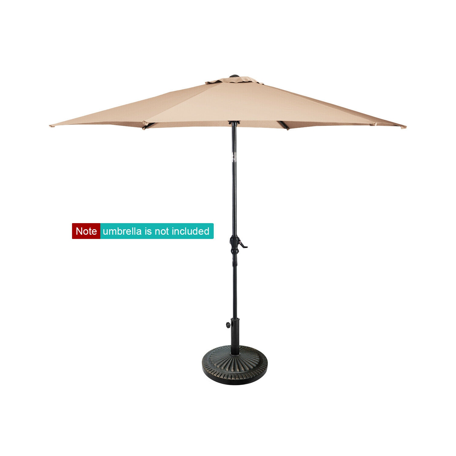 Gymax 30LBS Round Patio Market Umbrella Base Heavy-Duty Outdoor Stand