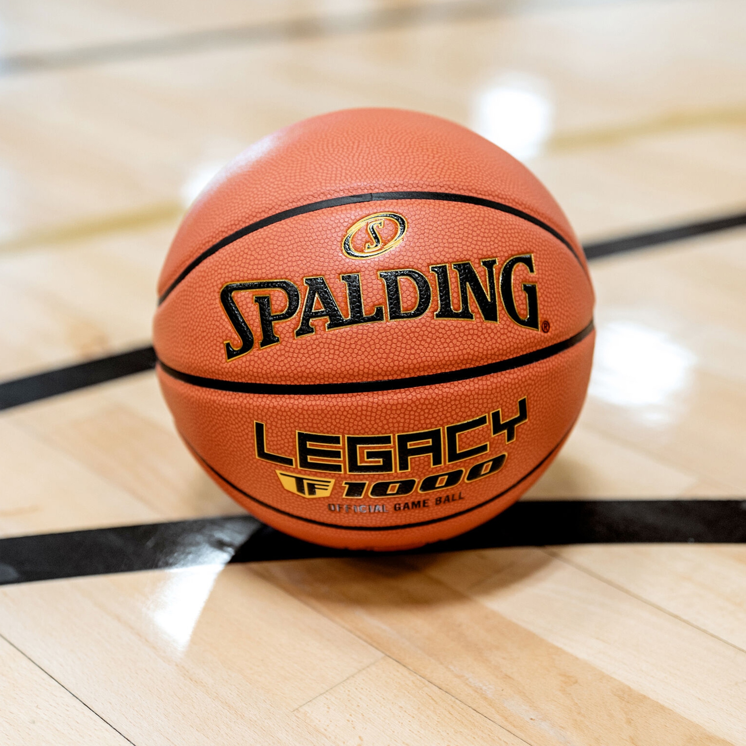 Spalding TF1000 Legacy Basketball Intérieur - Ballon en Composite Approuvé NFHS, Taille Intermédiaire 6