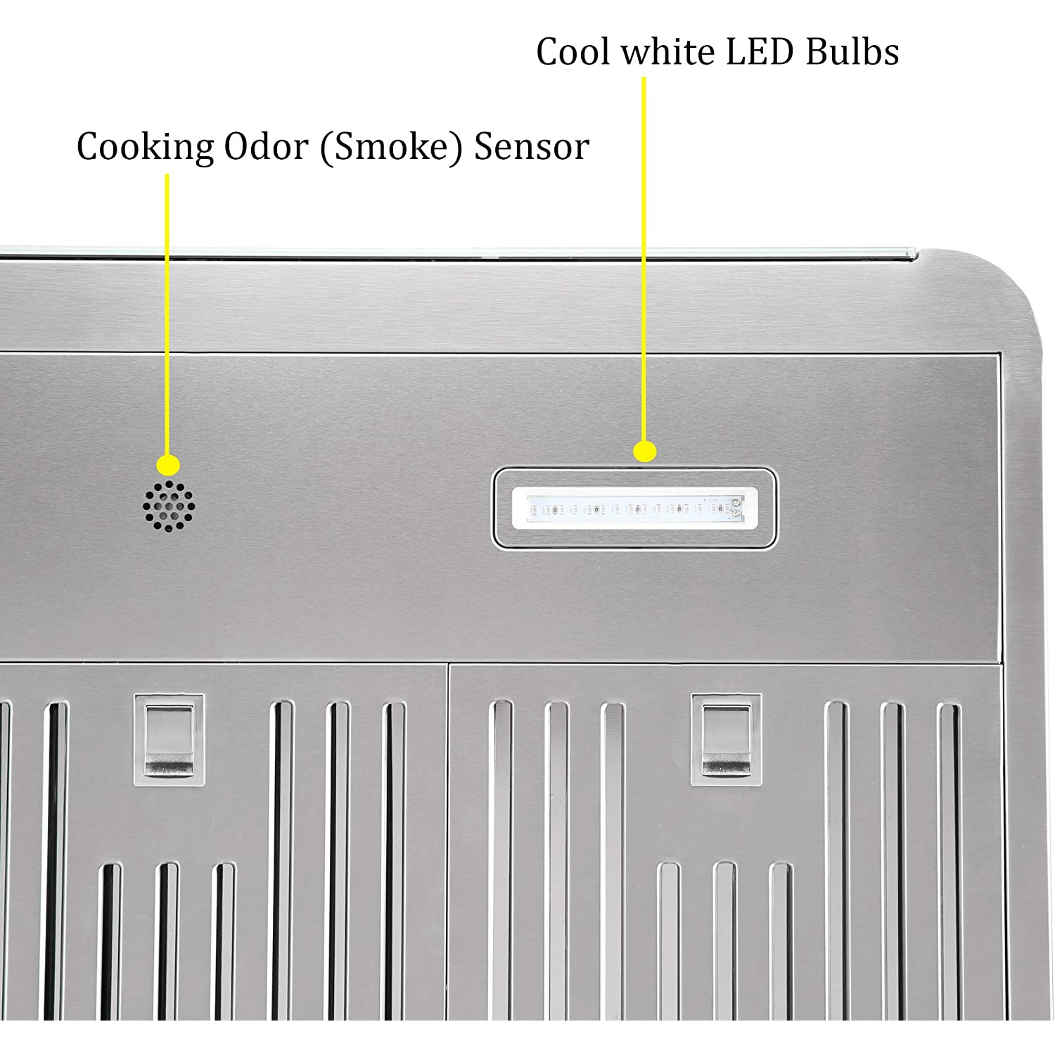 Hotte de cuisine murale en ACIER INOXYDABLE de 900 pi3/min de ROXON, hotte de 30 po, ventilateur de cuisine RXN-W42AH-30