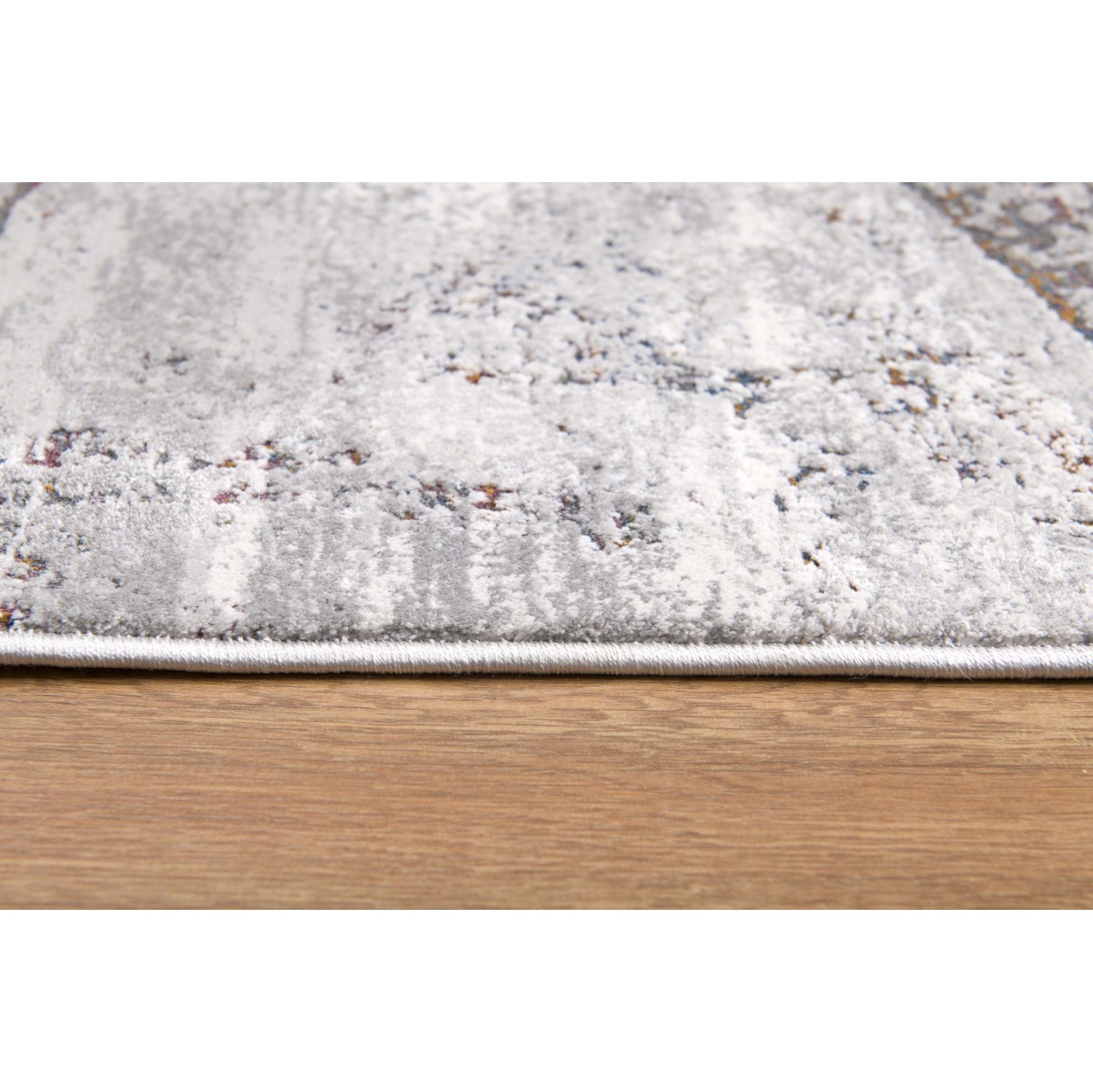 Tapis d'intérieur comtemporain Kairon à motif géométrique gris/beige
