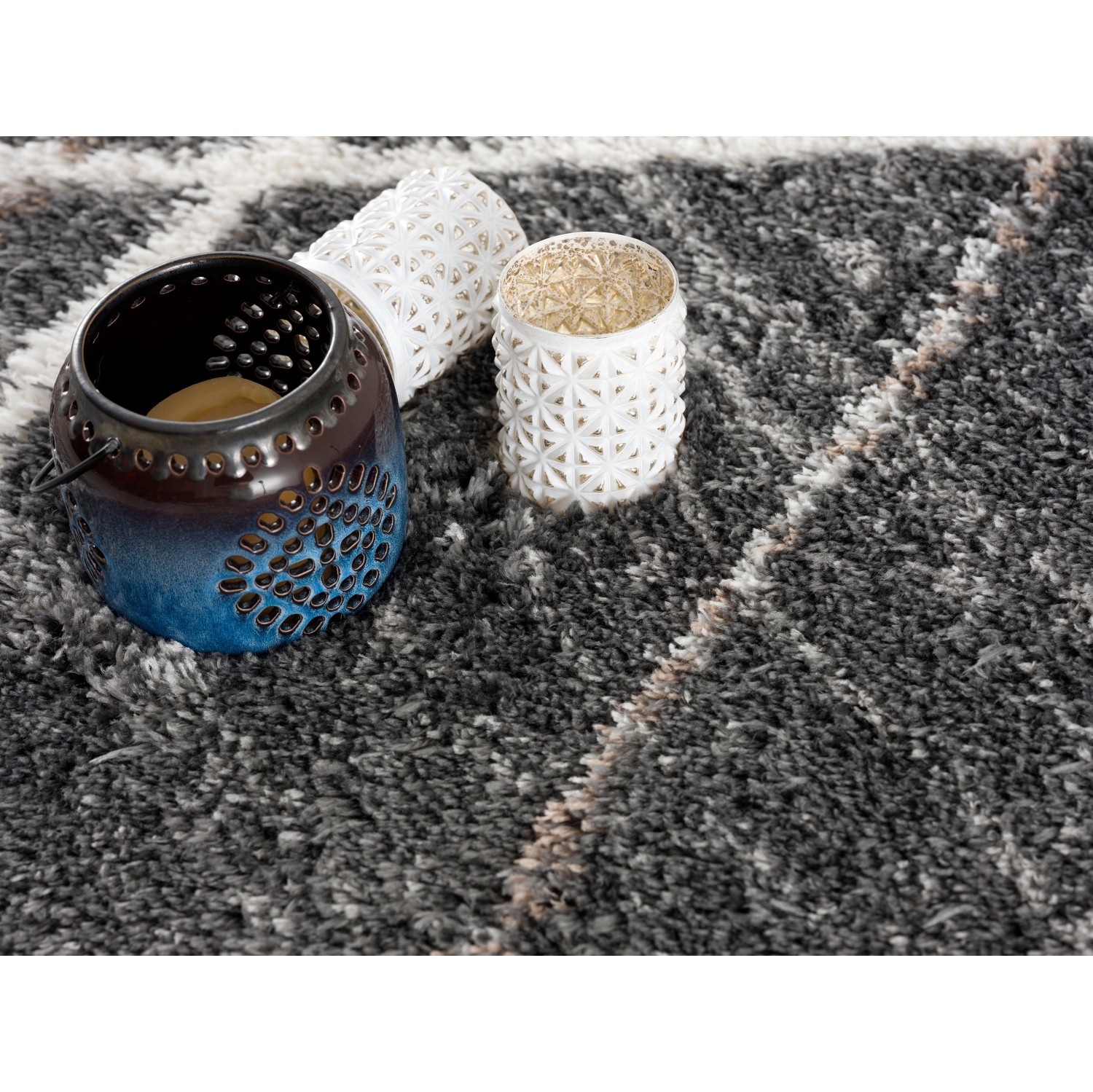 Rug Branch Arden Contemporary Geometric Grey/White Indoor Area Rug