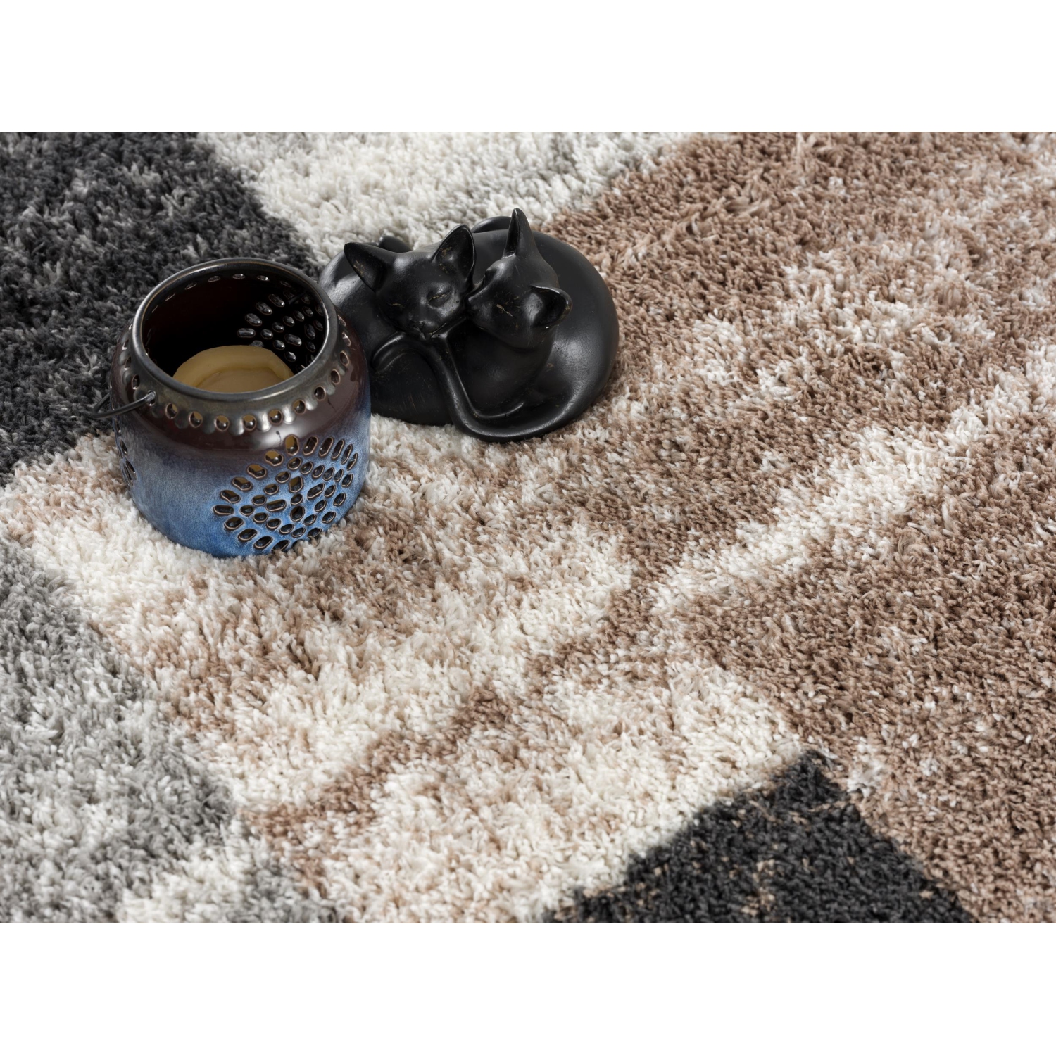 Rug Branch Sora Contemporary Geometric Brown/White Indoor Area Rug