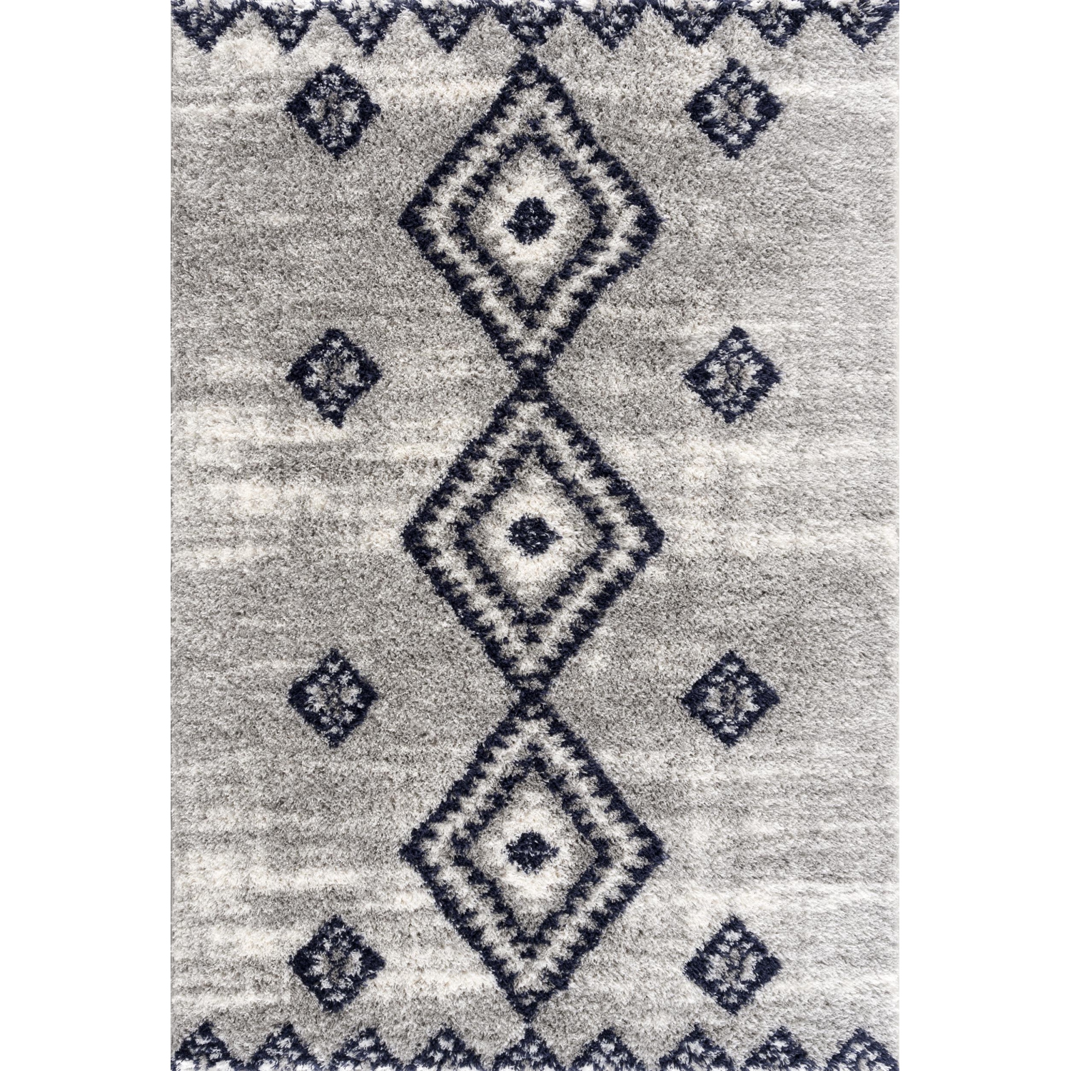 Rug Branch Azel Contemporary Moroccan Grey/Blue Indoor Area Rug