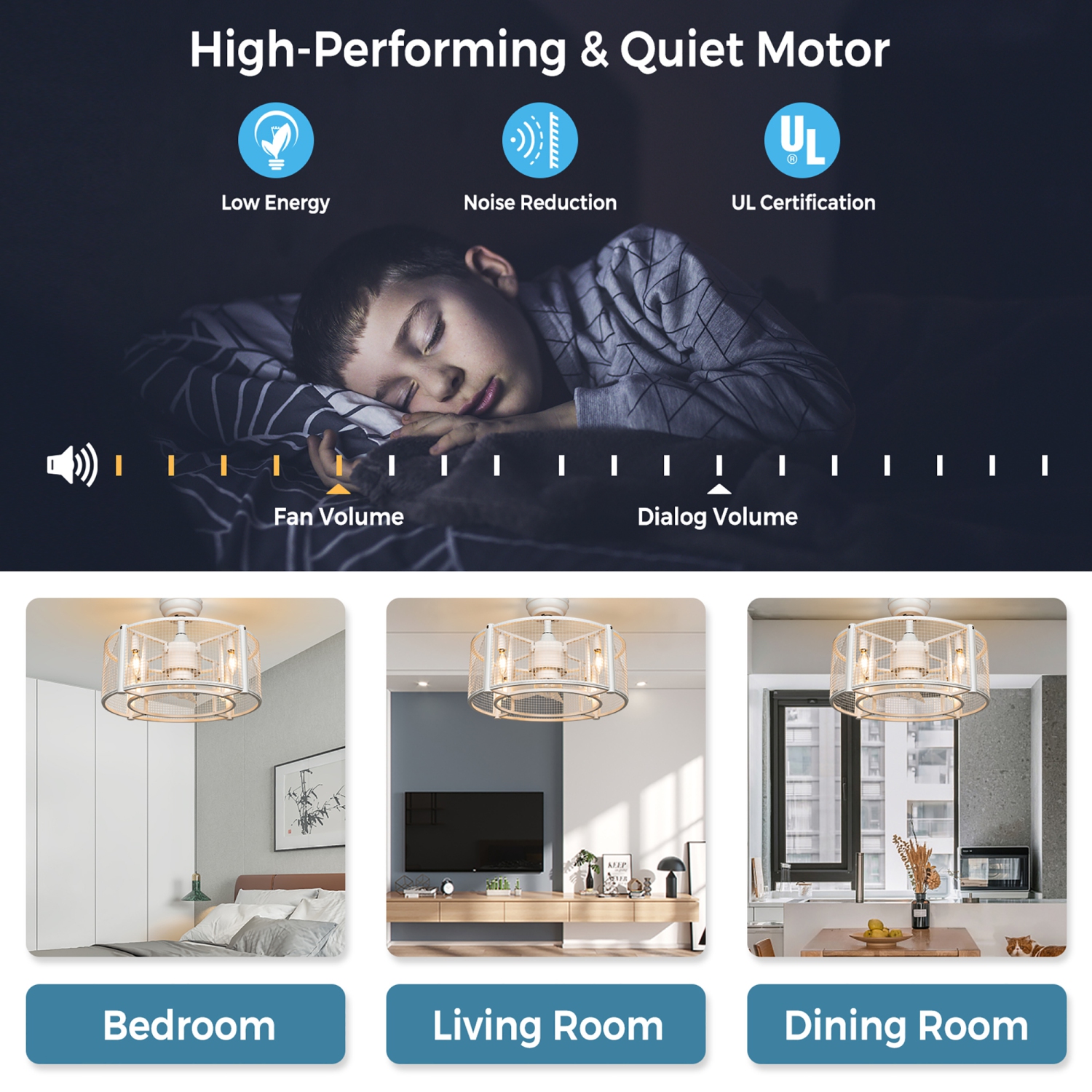 Ventilateur de plafond sans pales de 20&nbsp;po de Costway avec moteur léger réversible et télécommande