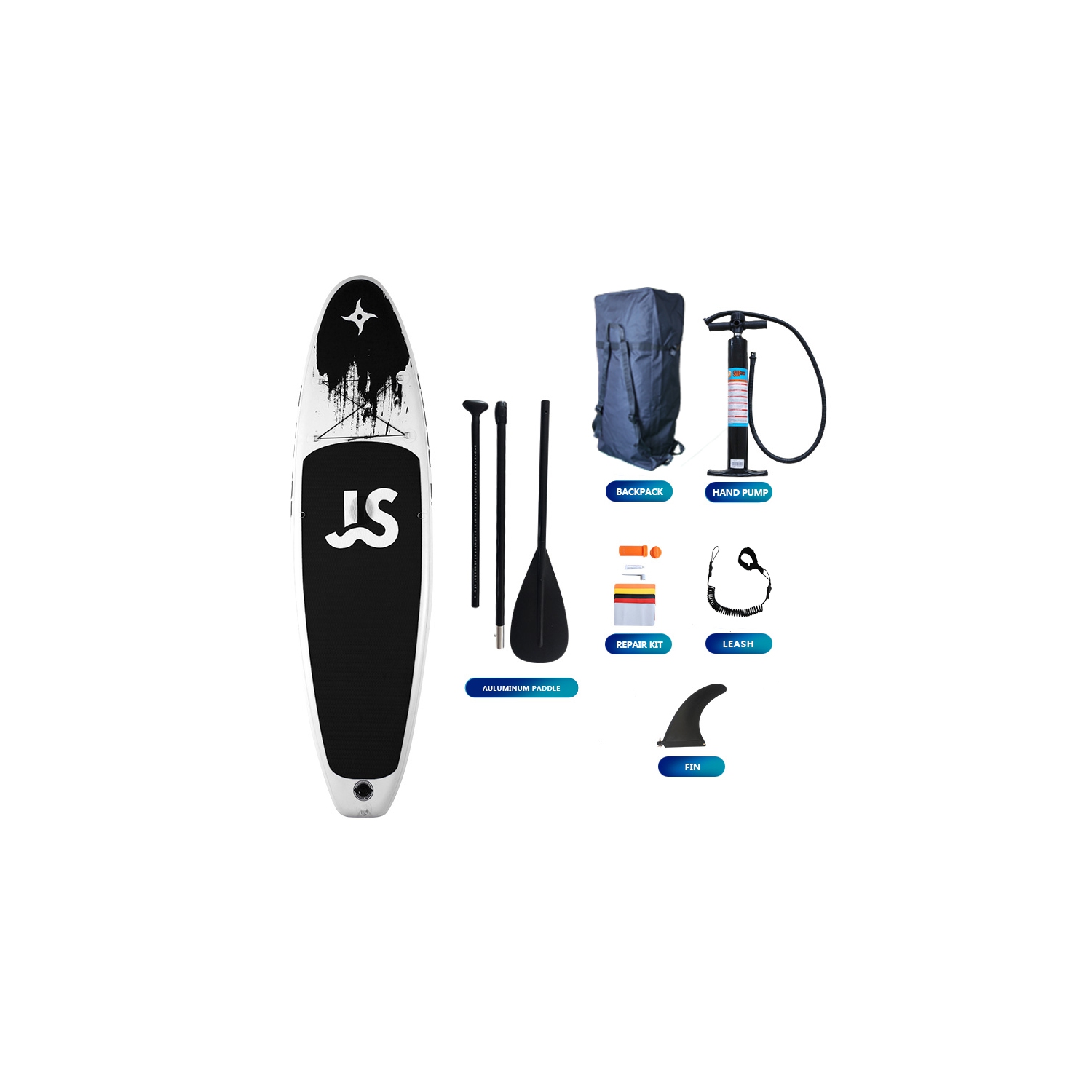 11ft Inflatable stand up Paddle Board 11'x32"x6"Premium SUP Accessories & Carry Bag, upgraded paddle boards with 3 Fish Fin for Paddling, Youth &