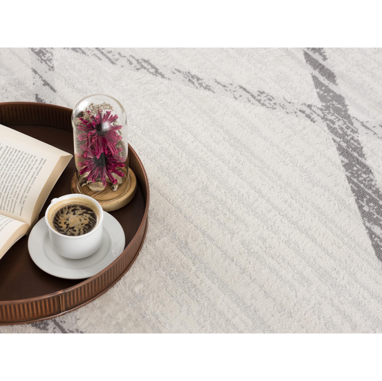 Rug Branch Nira Contemporary Abstract Beige/Grey Indoor Area Rug