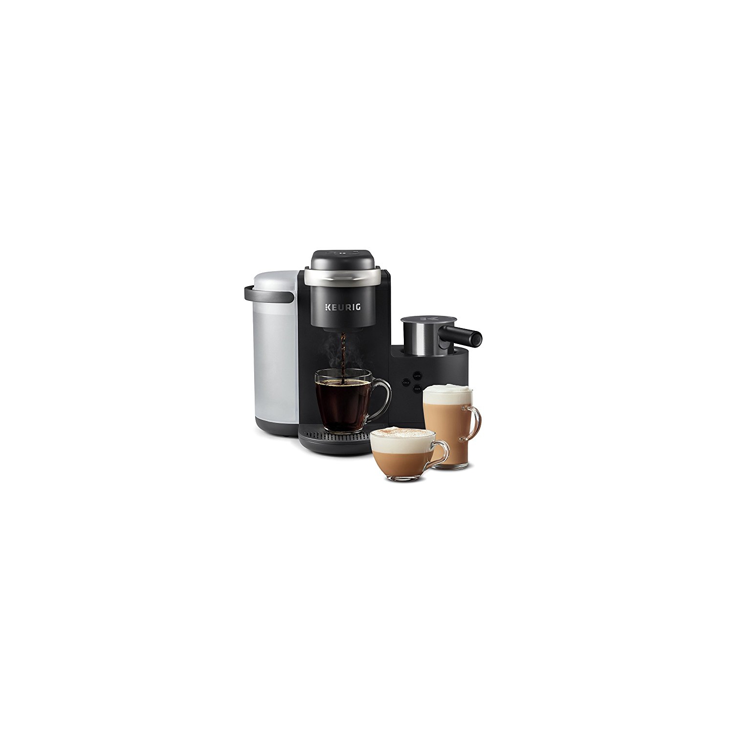 Keurig K-Cafe Single-Serve K-Cup Coffee Maker, Latte Maker and Cappuccino Maker, Comes with Dishwasher Safe Milk Frother, Coffee Shot Capability, Compatible With all Keurig K-Cup Pods, Dark Charcoal