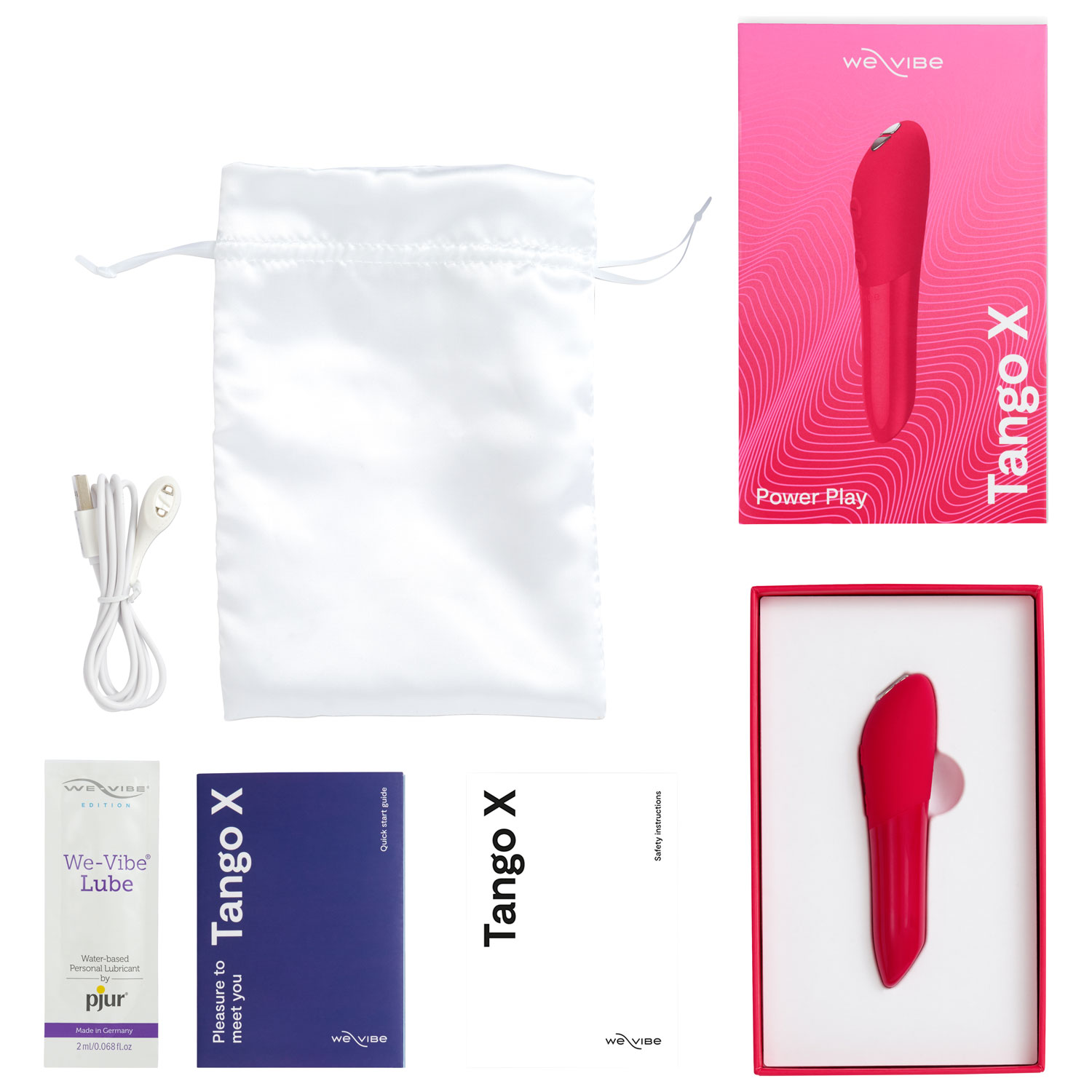 We-Vibe Tango X Mini Vibrator - Cherry Red