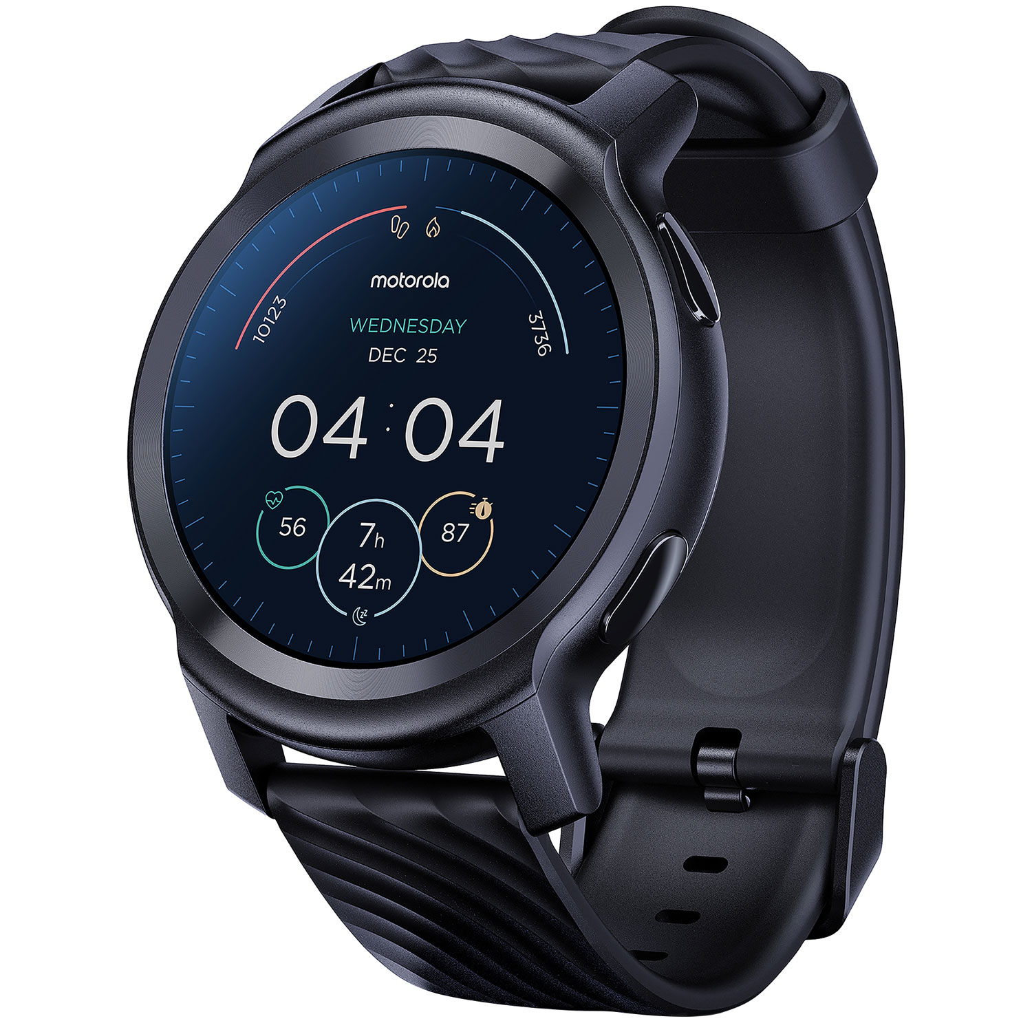 Motorola moto Watch 100 42mm Smartwatch with Heart Rate Monitor - Phantom Black