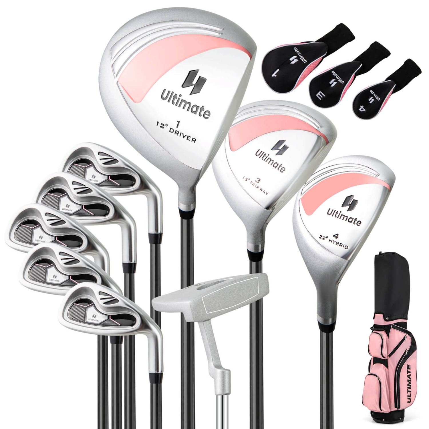Costway Ladies Womens Complete Golf Clubs Set 10 Pieces Includes Alloy Driver