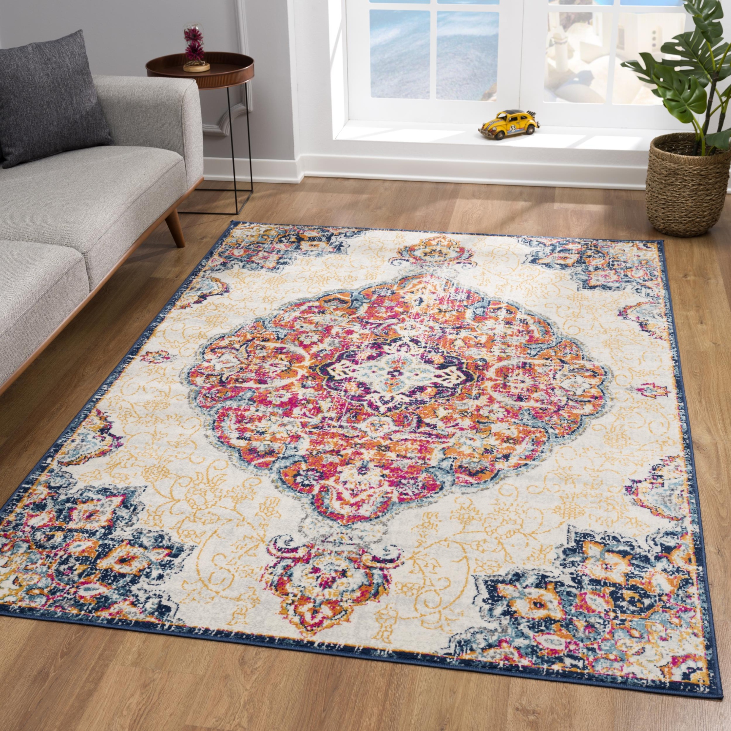 Rug Branch Floria Traditional Floral Medallion Indoor Area Rug