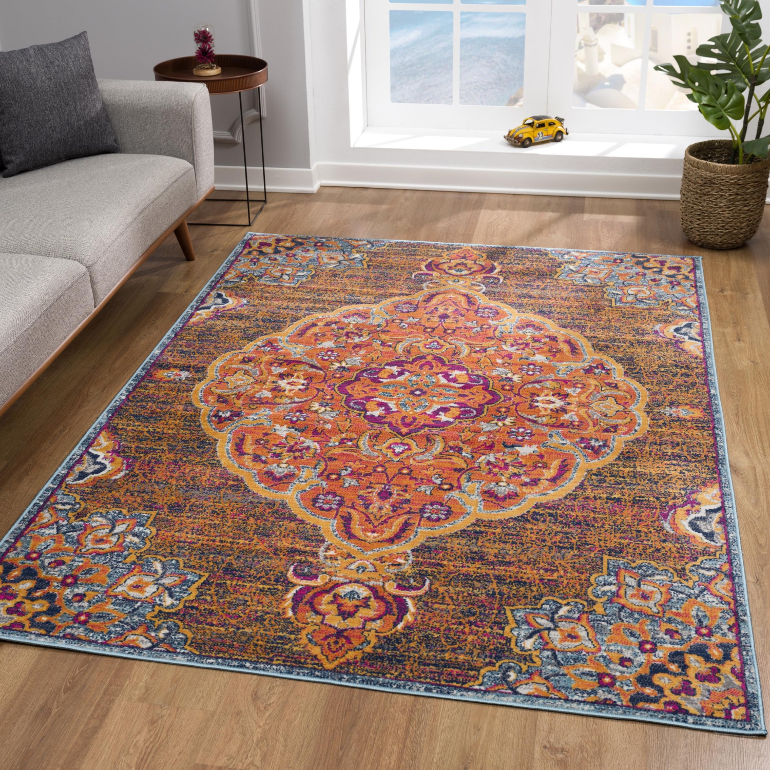 Rug Branch Floria Traditional Floral Medallion Indoor Area Rug