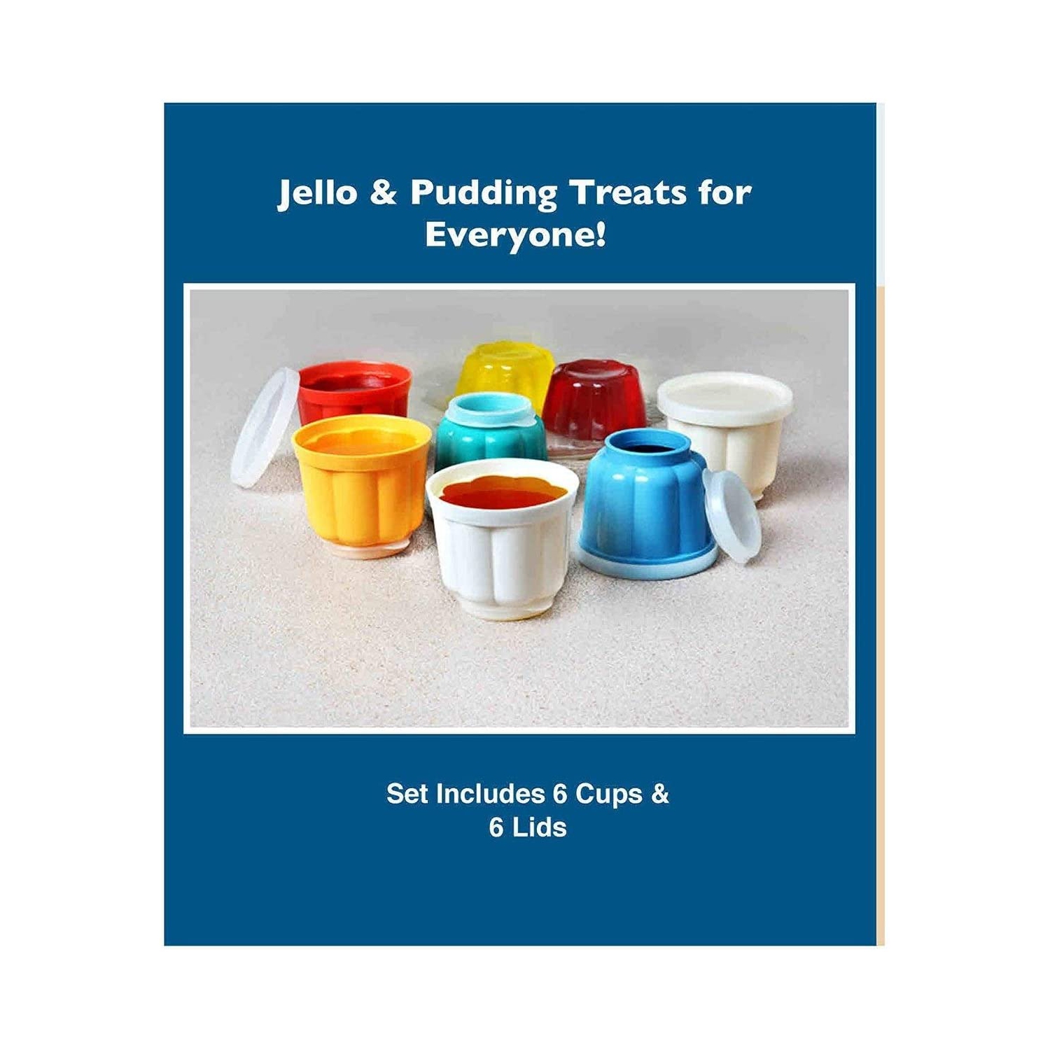 REUSABLE 12 PIECE SNACK GELATIN CUPS WITH LIDS