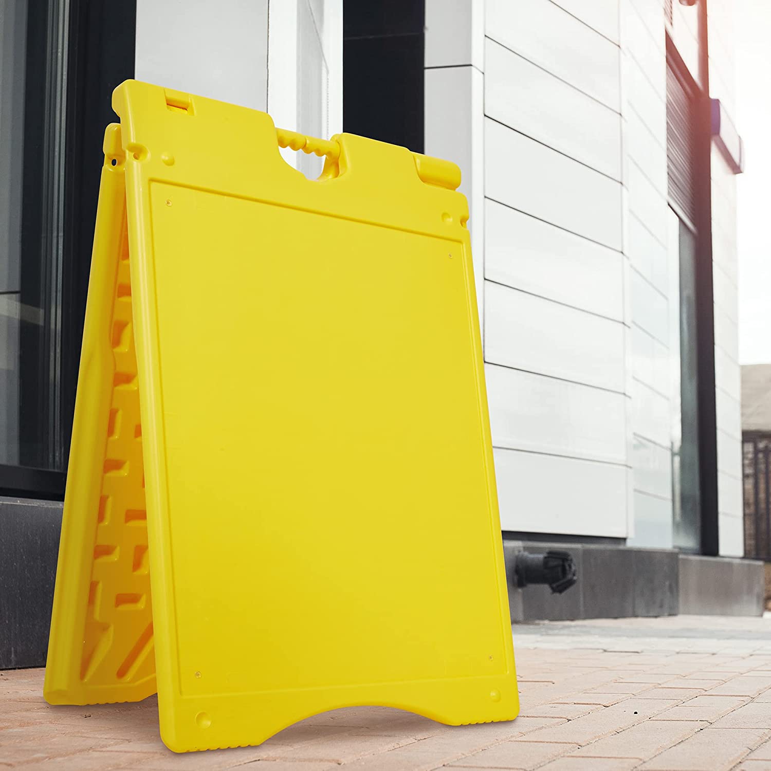 Jumbl A-Frame Signboard 22” x 28” Display Surface – Large Outdoor Sandwich Board w/Weather Resistant PVC Sign Protector & Sand Fill Holes – Dual