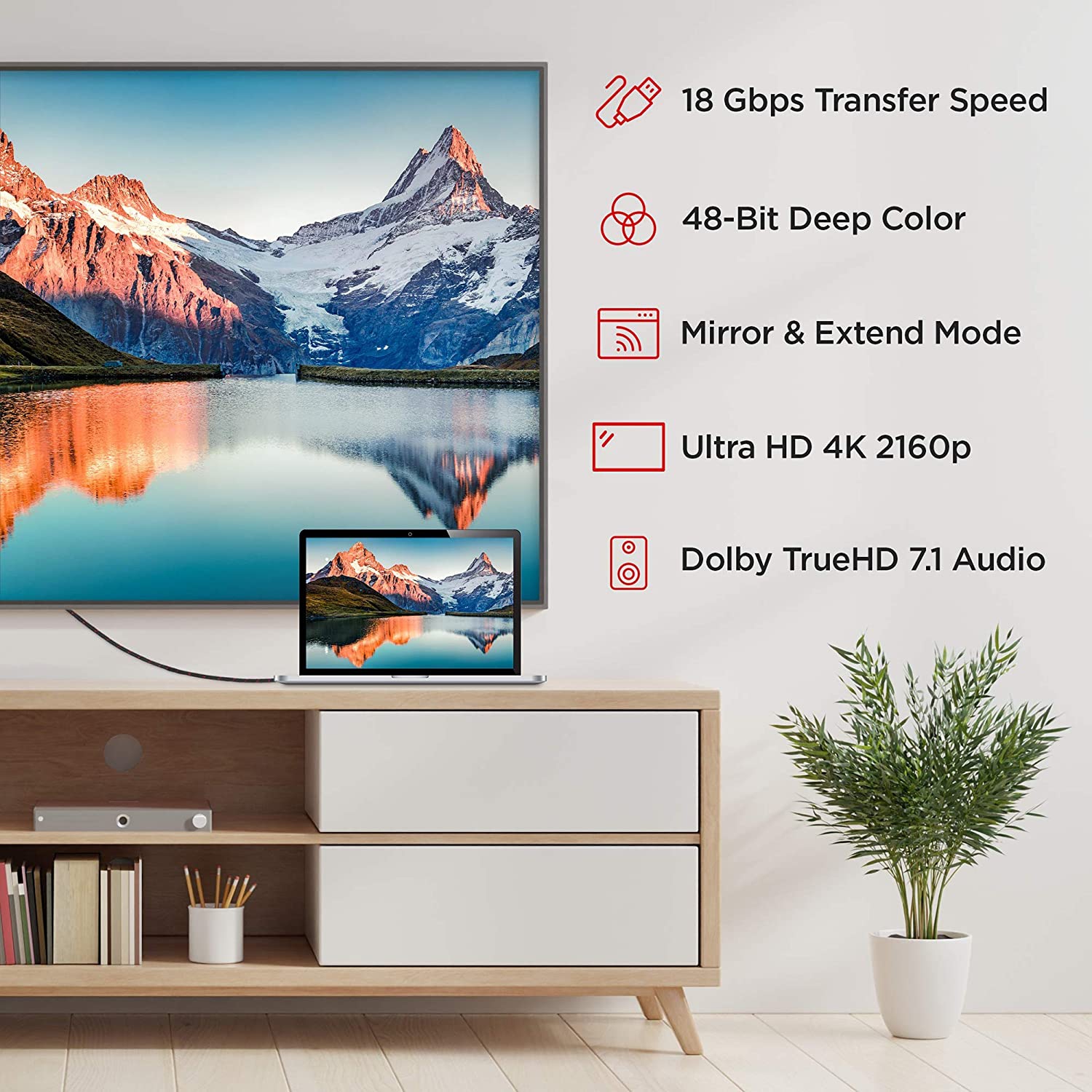 Ritz Gear 4K HDMI Cable 8 ft [10 Pack] Braided Nylon Cord & Gold Connectors, High Speed HDMI 2.0 with Ethernet, Compatible with PS5, PS4, PS3, Xbox,